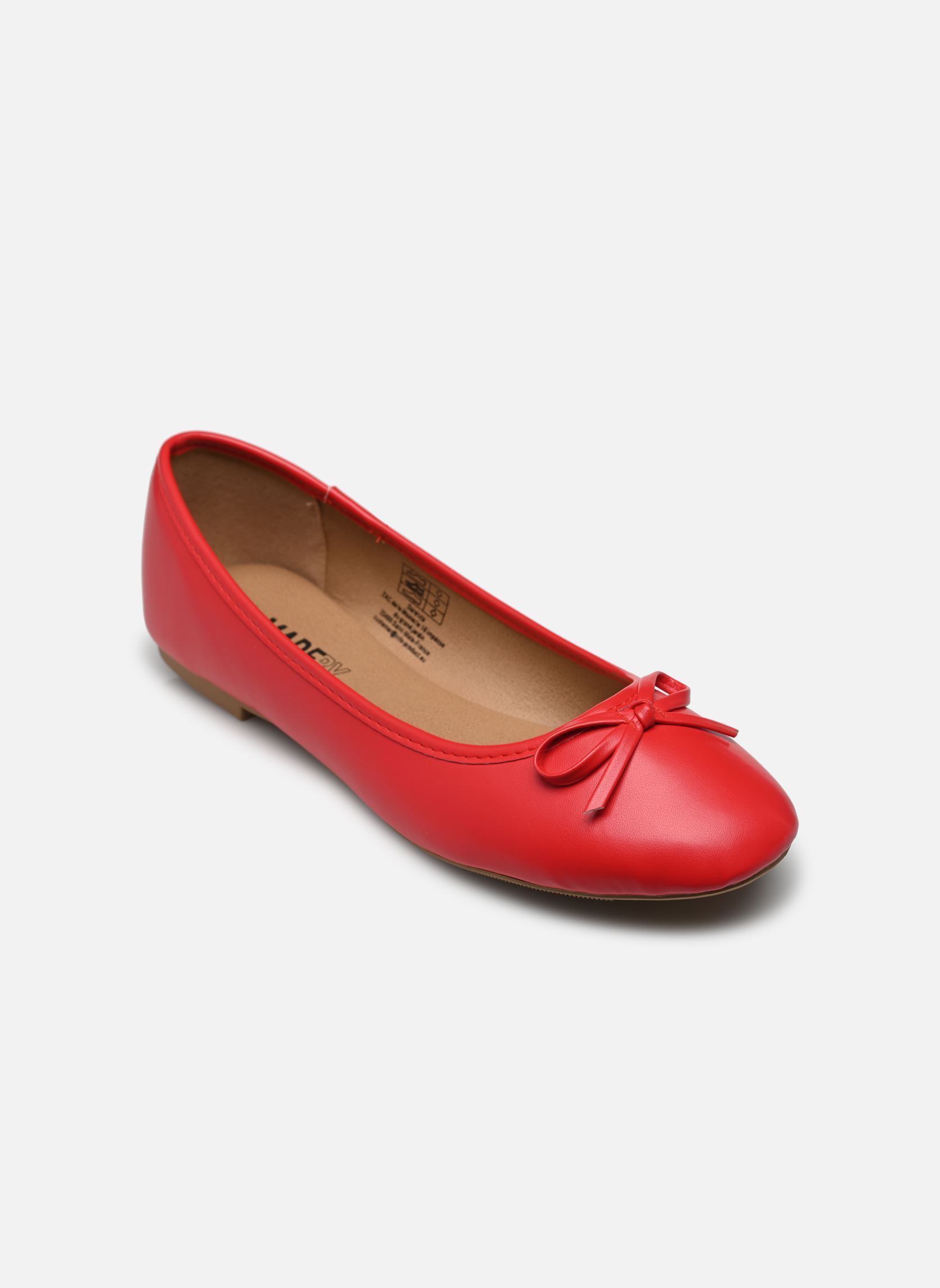 Klassieke ballerina's Ballerines THALETTE dames rood MADE BY Klassieke ballerina's Ballerines THALETTE dames rood ROUGE