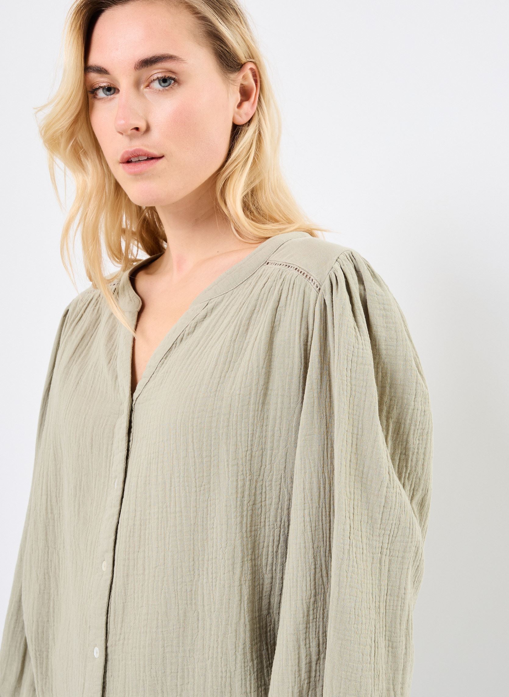 Blouses manches longues CHEMIGAZ femme vert Georgia Rose Blouses manches longues CHEMIGAZ femme vert SEAGRASS