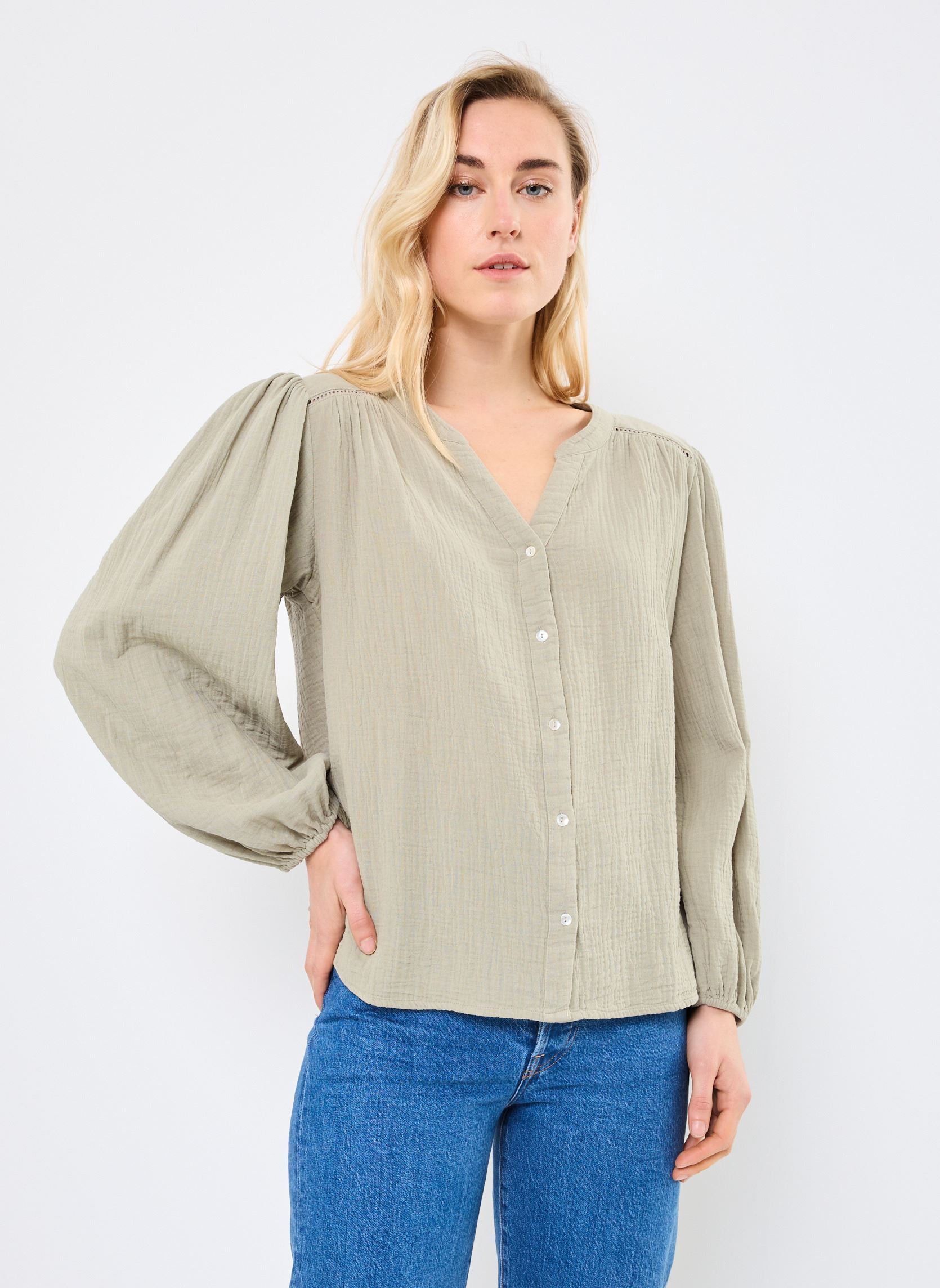Blouses manches longues CHEMIGAZ femme vert Georgia Rose Blouses manches longues CHEMIGAZ femme vert SEAGRASS