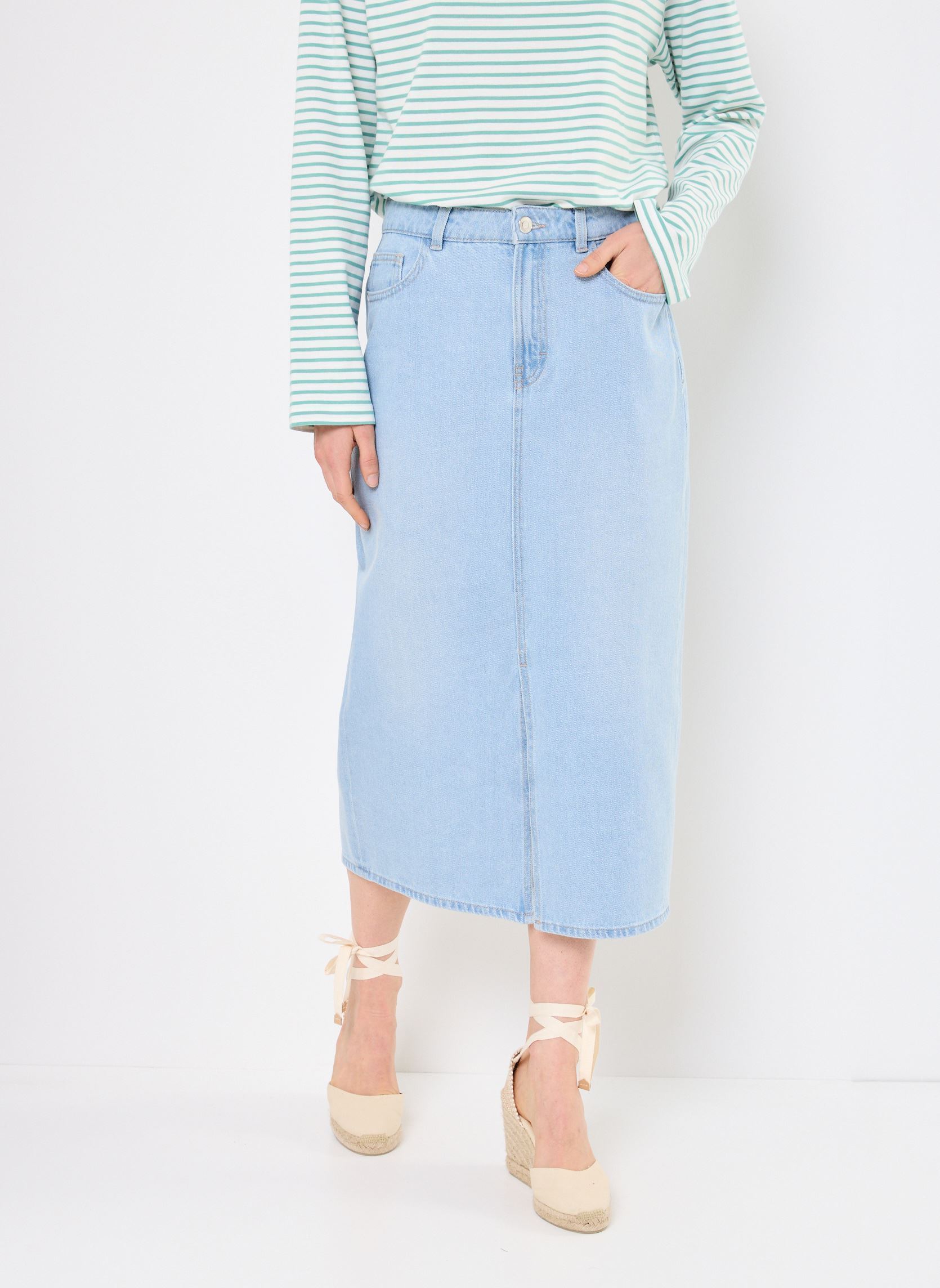 Faldas largas JUPE-DENIM mujer azul MADE BY Faldas largas JUPE-DENIM mujer azul DENIM TRIPLE STONE