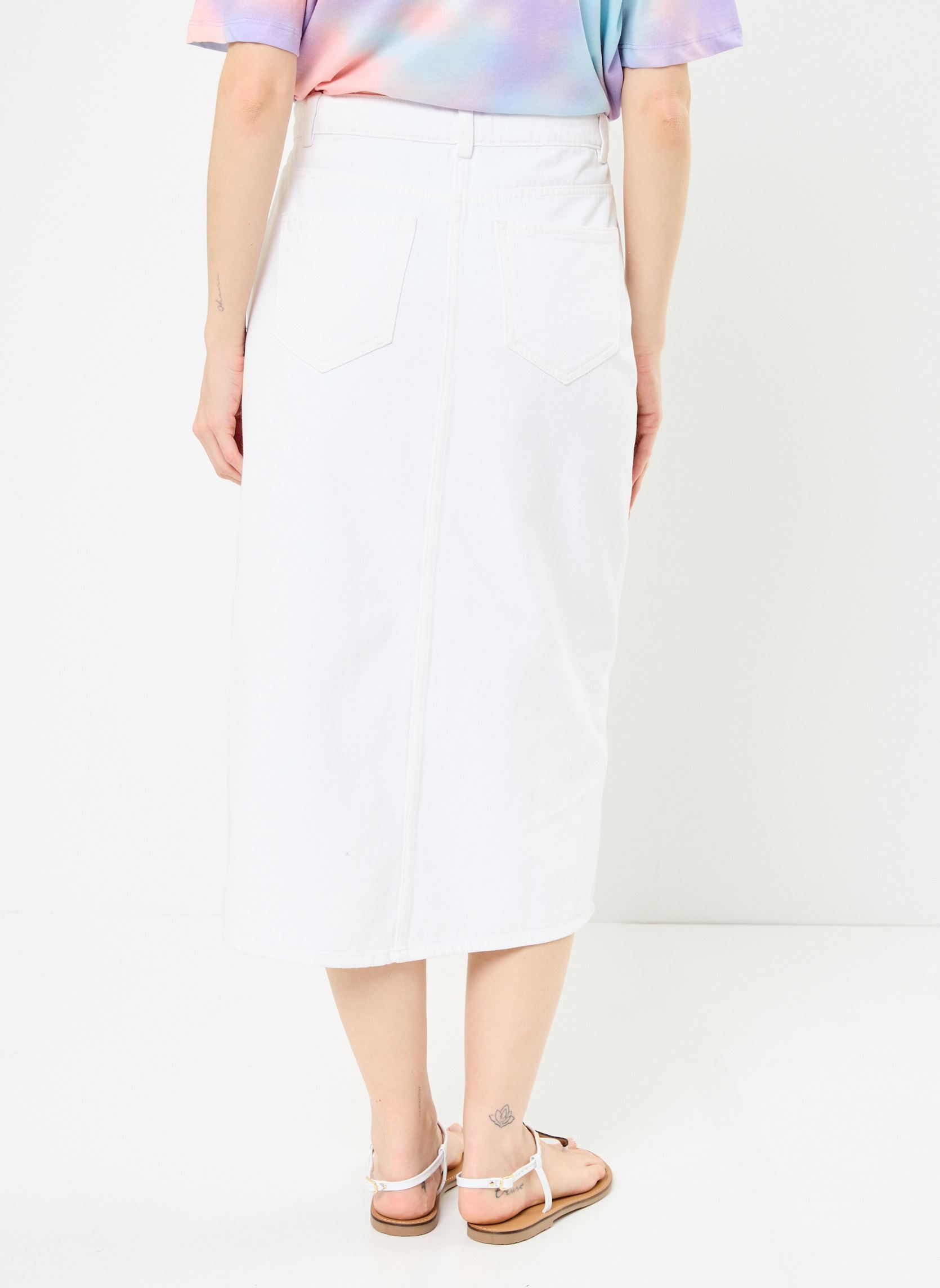 Jupes longues JUPE-DENIM femme blanc MADE BY Jupes longues JUPE-DENIM femme blanc DENIM BLANC