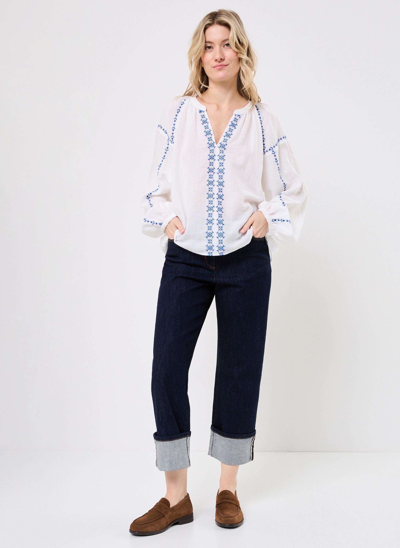 Blouses manches longues CEMINA femme blanc Georgia Rose Blouses manches longues CEMINA femme blanc LUCENT WHITE