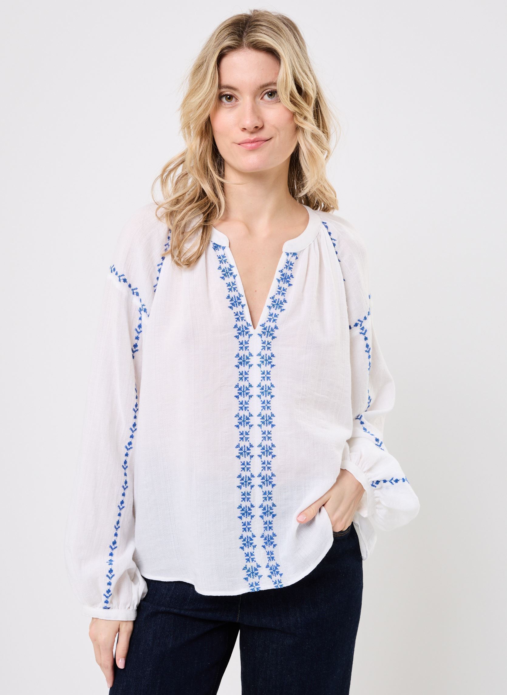 Blouses manches longues CEMINA femme blanc Georgia Rose Blouses manches longues CEMINA femme blanc LUCENT WHITE