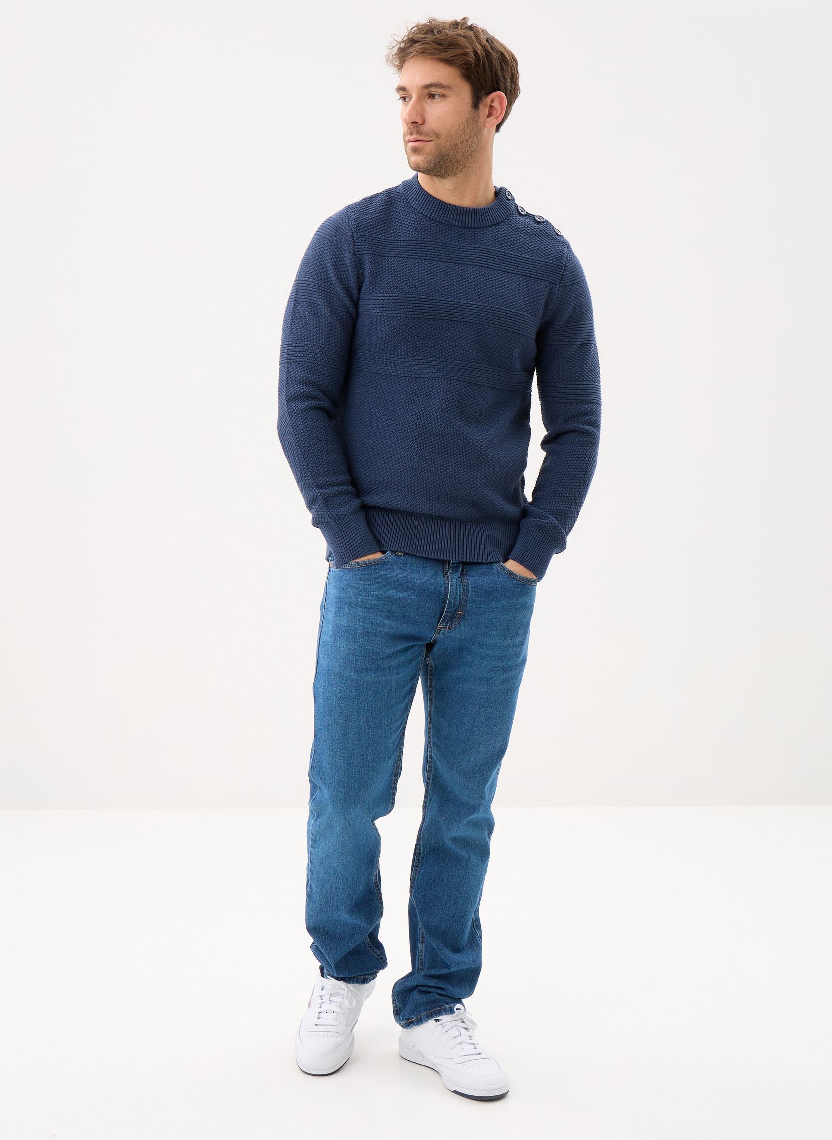 Pulls MARIN-PULL homme bleu Marvin&Co Pulls MARIN-PULL homme bleu Dress Blues