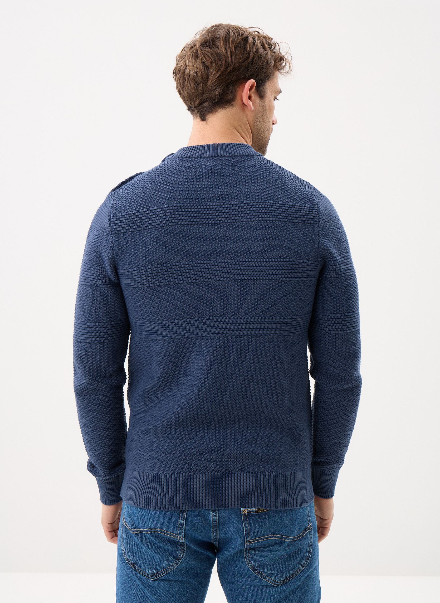 Pulls MARIN-PULL homme bleu Marvin&Co Pulls MARIN-PULL homme bleu Dress Blues