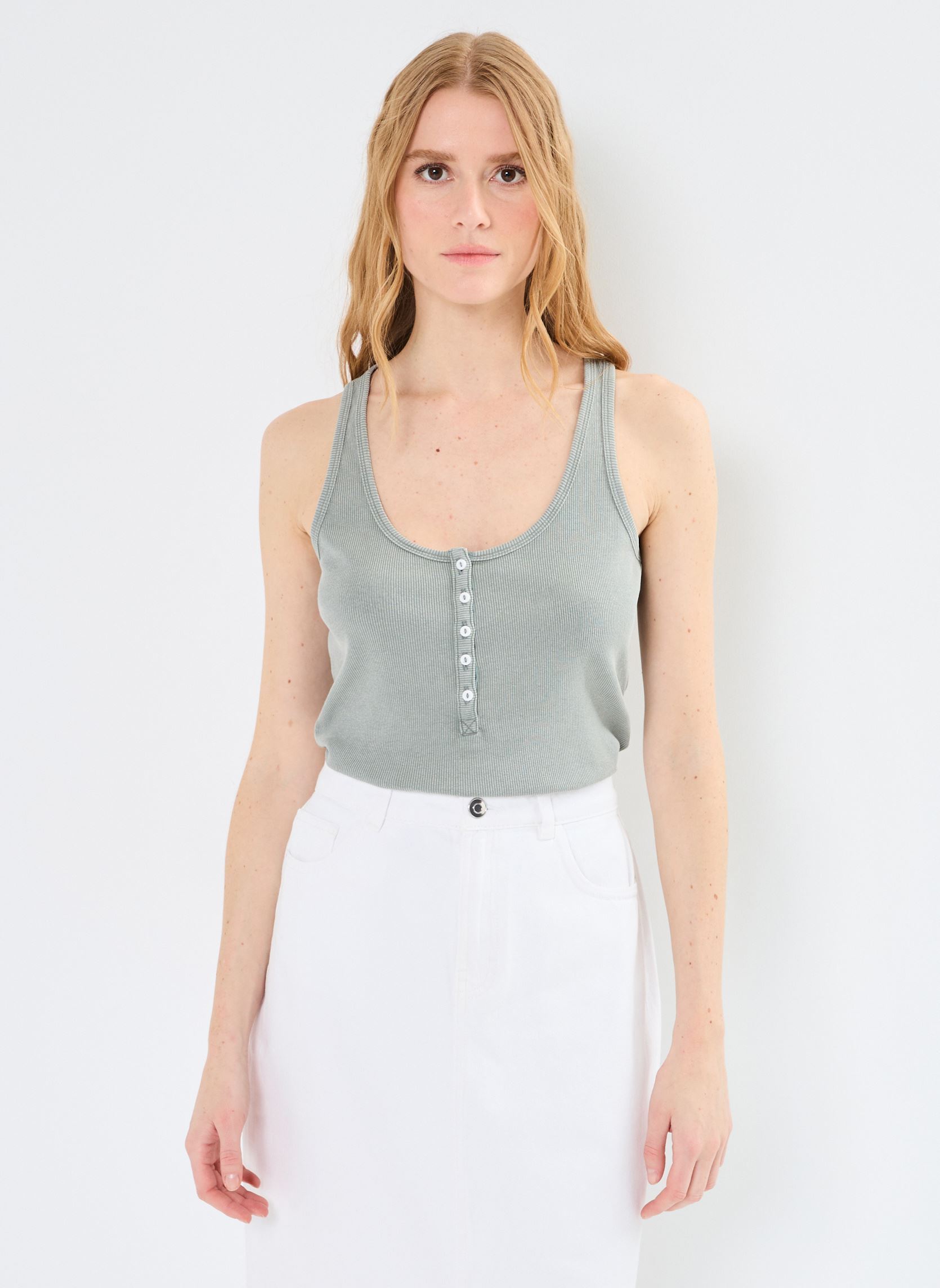 Débardeurs DAMIANA femme vert MADE BY Débardeurs DAMIANA femme vert SEA PINE