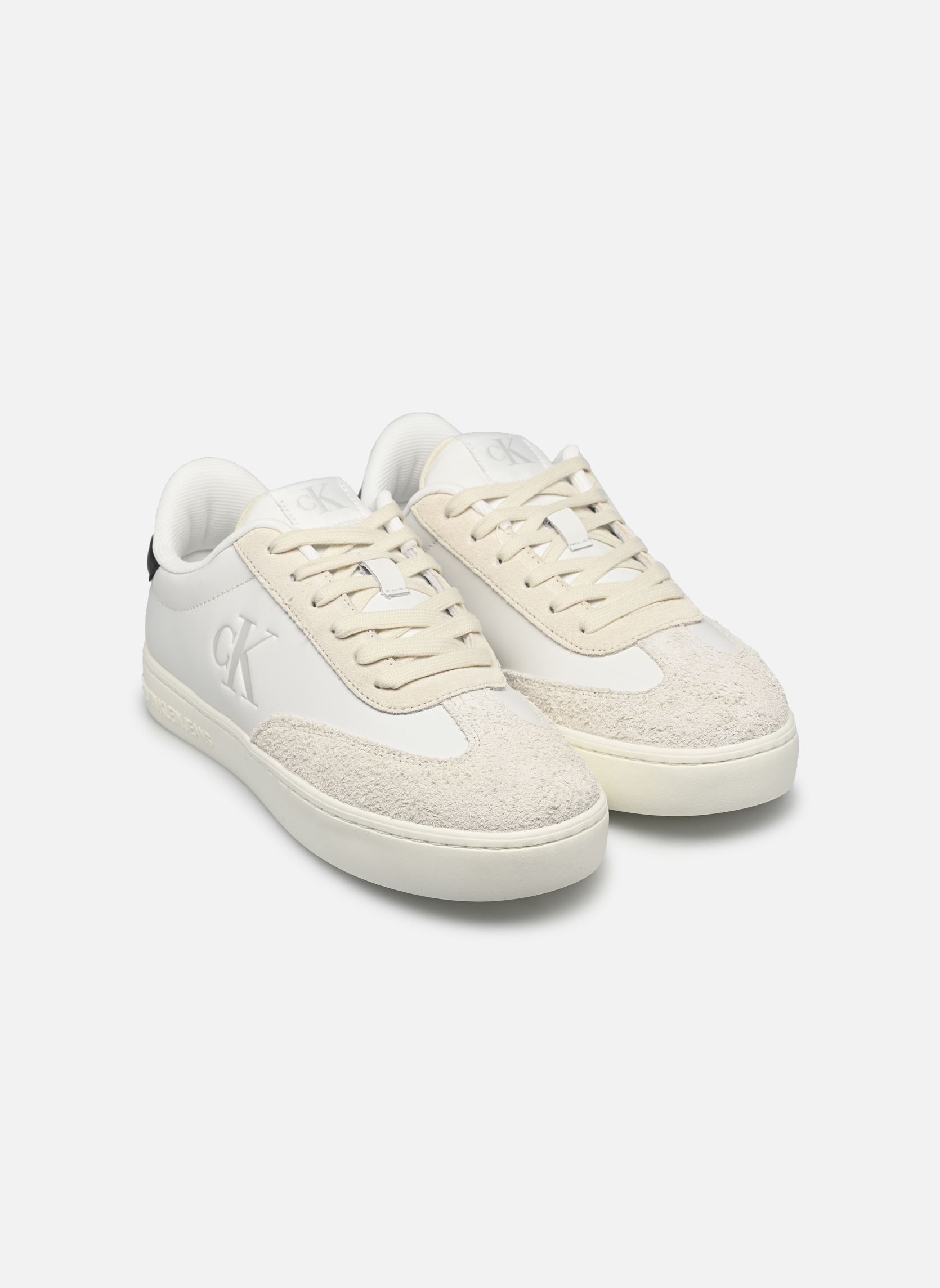 Sneaker CLASSIC CUPLOWLACEUP herren beige Calvin Klein Sneaker CLASSIC CUPLOWLACEUP herren beige B WHITE/CREAMY WHITE/CK BLACK
