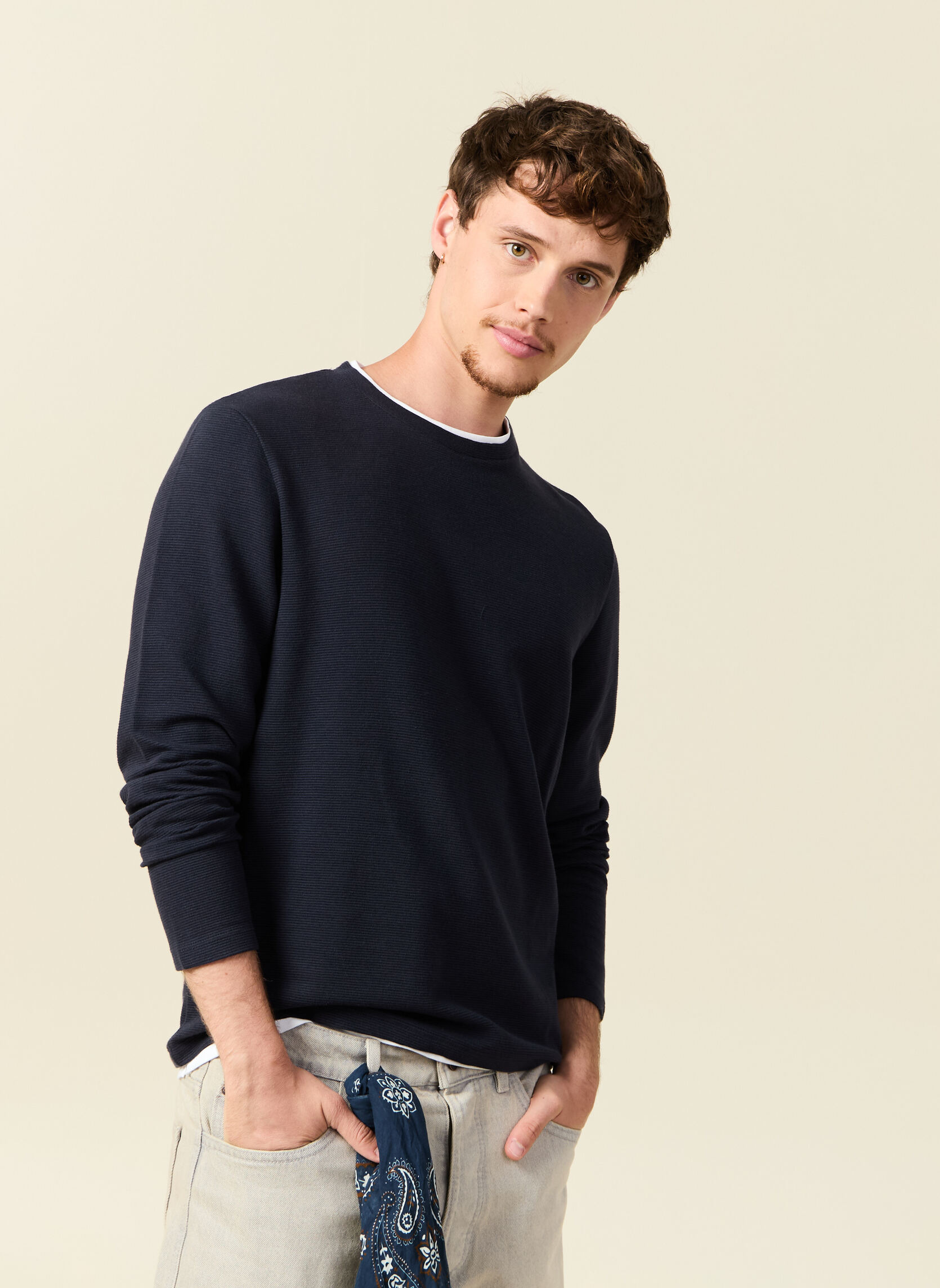 Tee-shirts ESOTTODOUBH homme bleu Bonobo Tee-shirts ESOTTODOUBH homme bleu Bleu denim