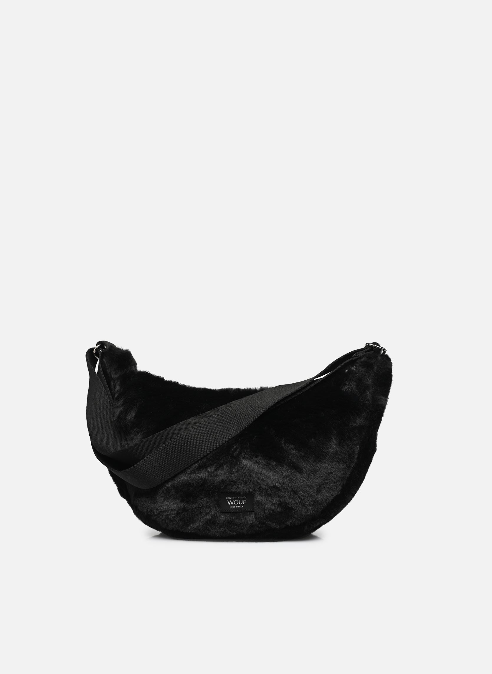 Schoudertassen Sac à bandoulière - Faux Fur dames zwart WOUF Schoudertassen Sac à bandoulière - Faux Fur dames zwart BLACK FOREST