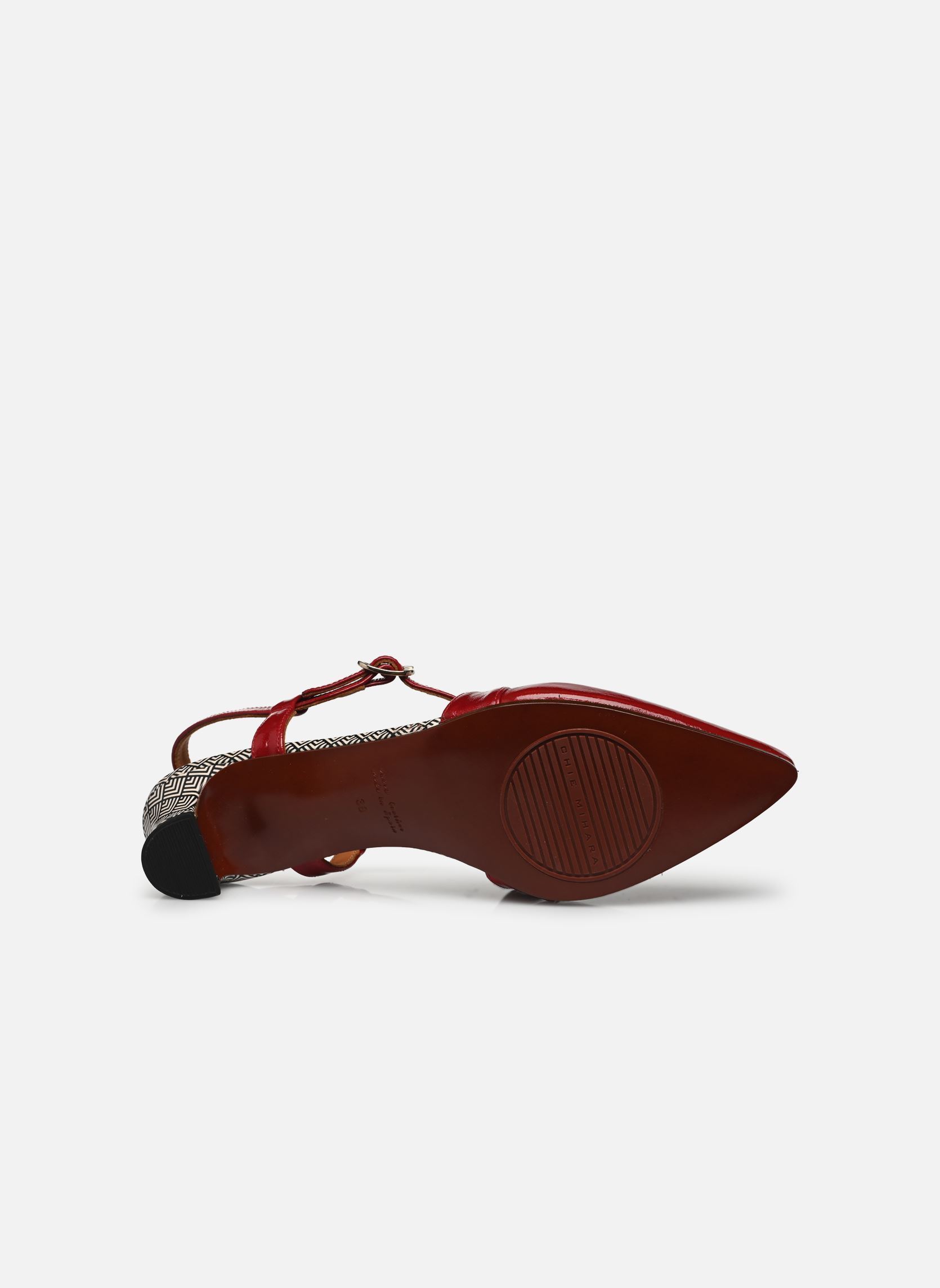 Escarpins à brides Hasa femme rouge Chie Mihara Escarpins à brides Hasa femme rouge Sucre Rojo Espiga Negro Espiga