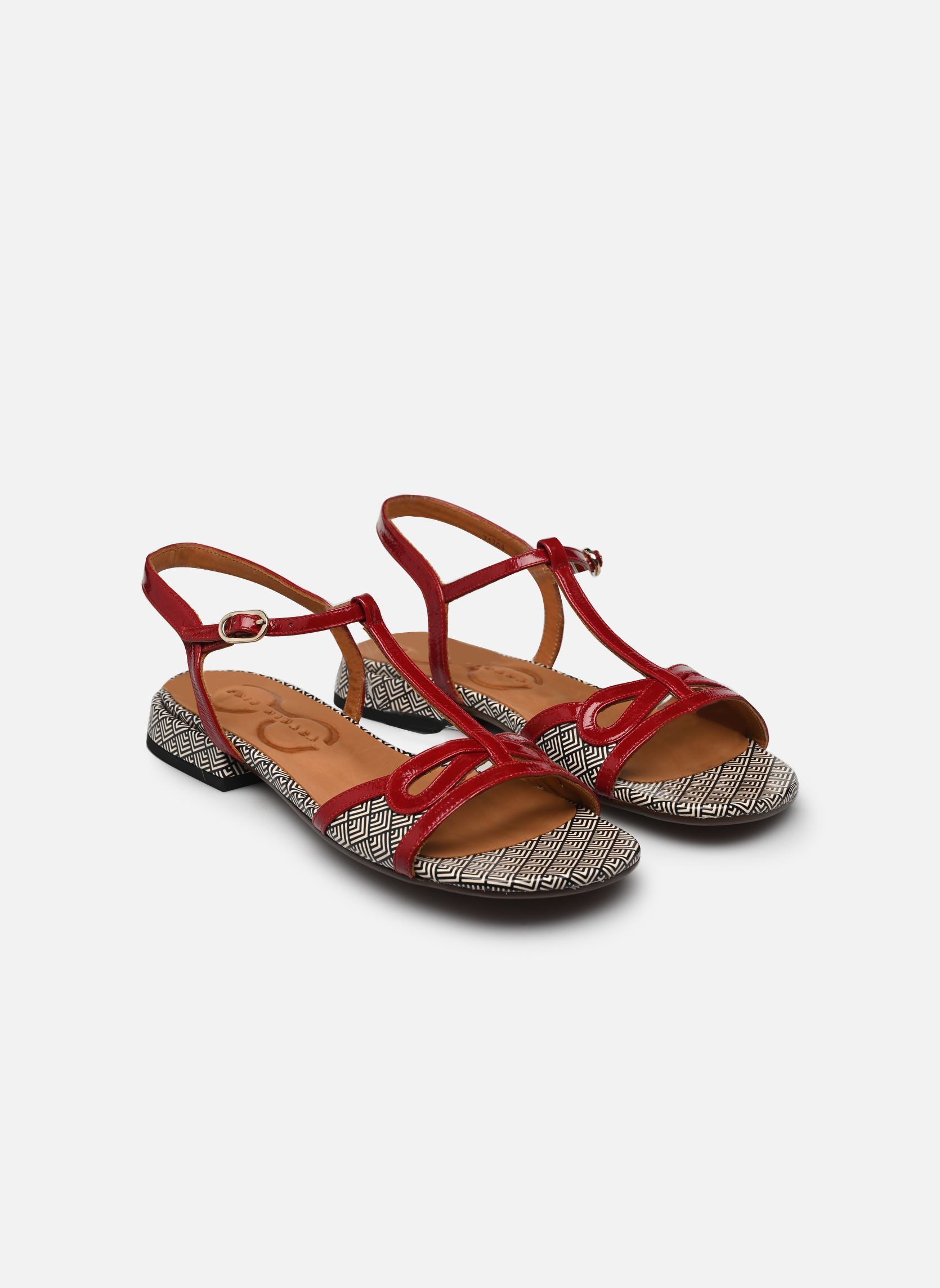Flache Sandalen Torri damen mehrfarbig Chie Mihara Flache Sandalen Torri damen mehrfarbig Sucre Rojo Espiga Negro