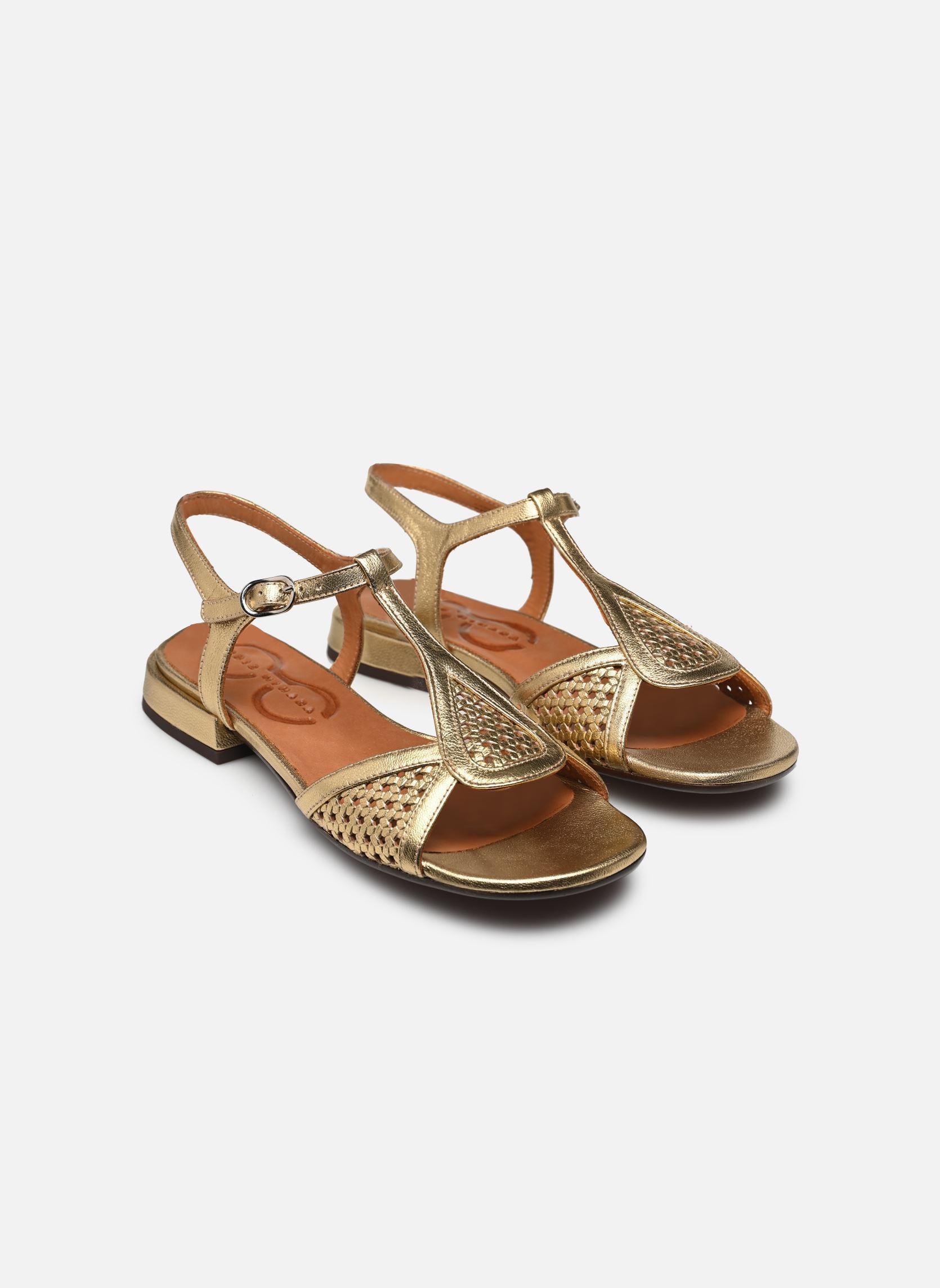Sandalias planas Tumaka mujer oro y bronce Chie Mihara Sandalias planas Tumaka mujer oro y bronce Dali Champan