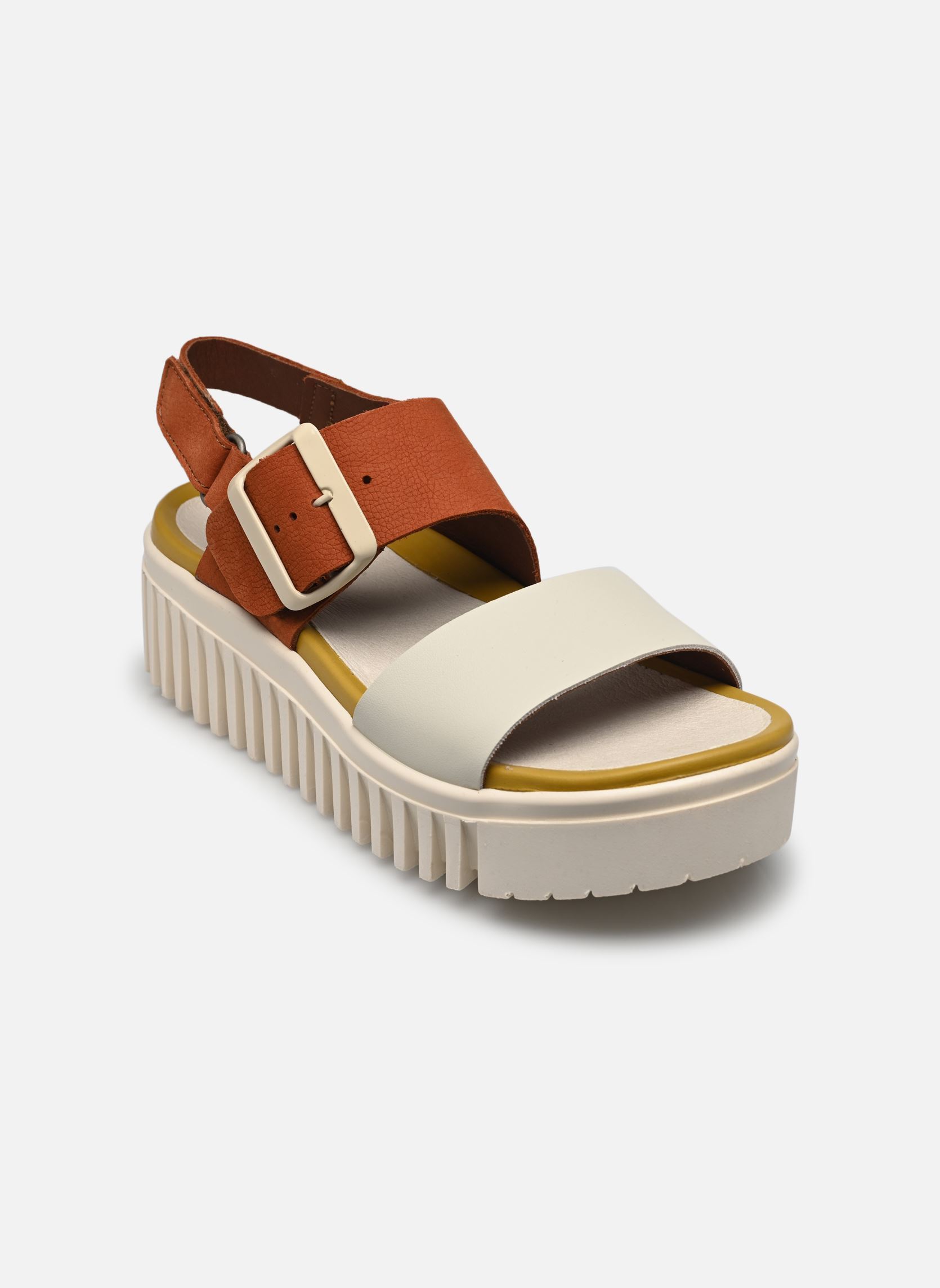 Sandales compensées et plateformes Brighton 1578 femme multicolore Art Sandales compensées et plateformes Brighton 1578 femme multicolore D.Orange-Cream
