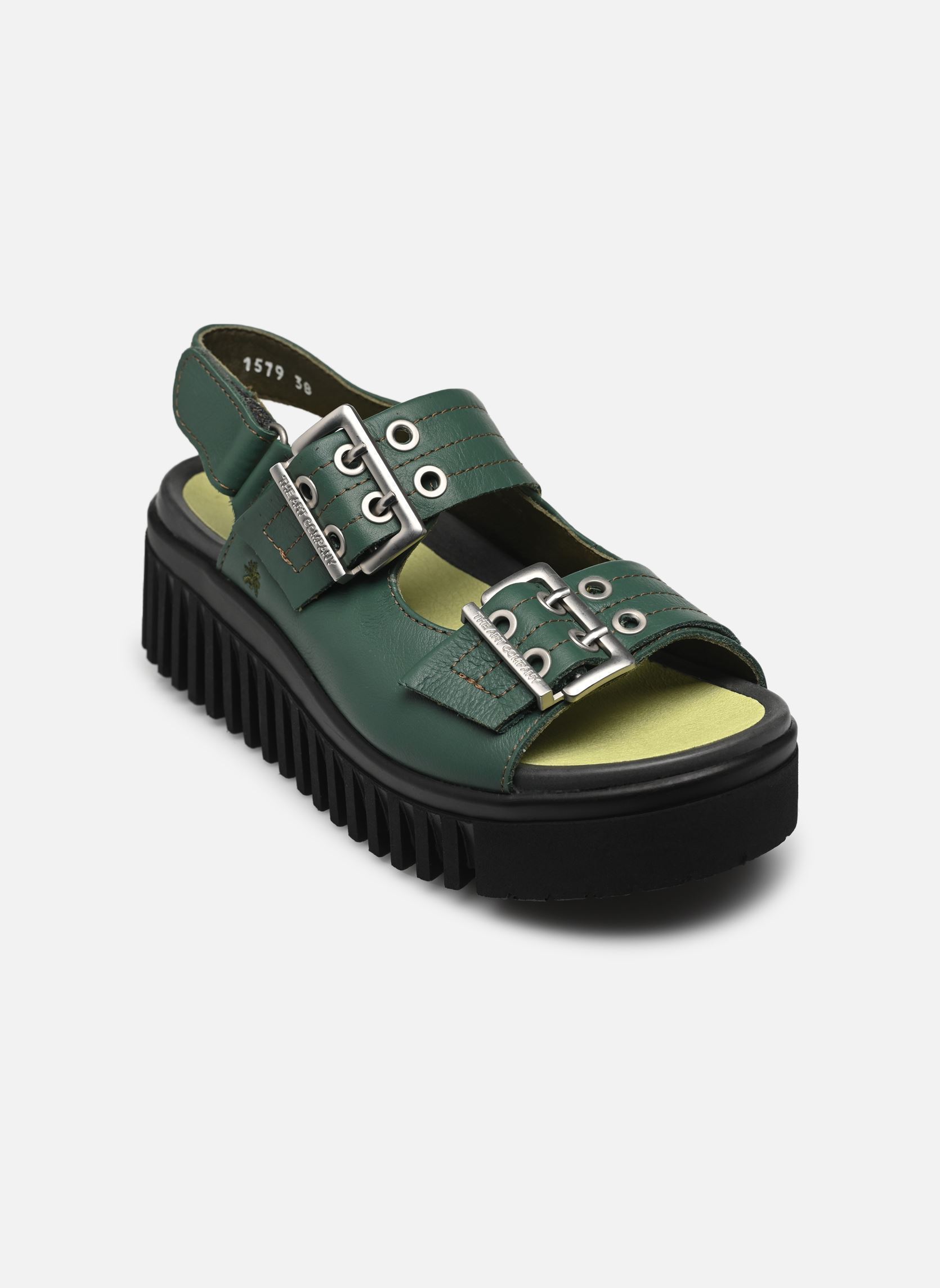 Sandalias y plataformas de cuña Brighton 1579 mujer verde Art Sandalias y plataformas de cuña Brighton 1579 mujer verde Foliage