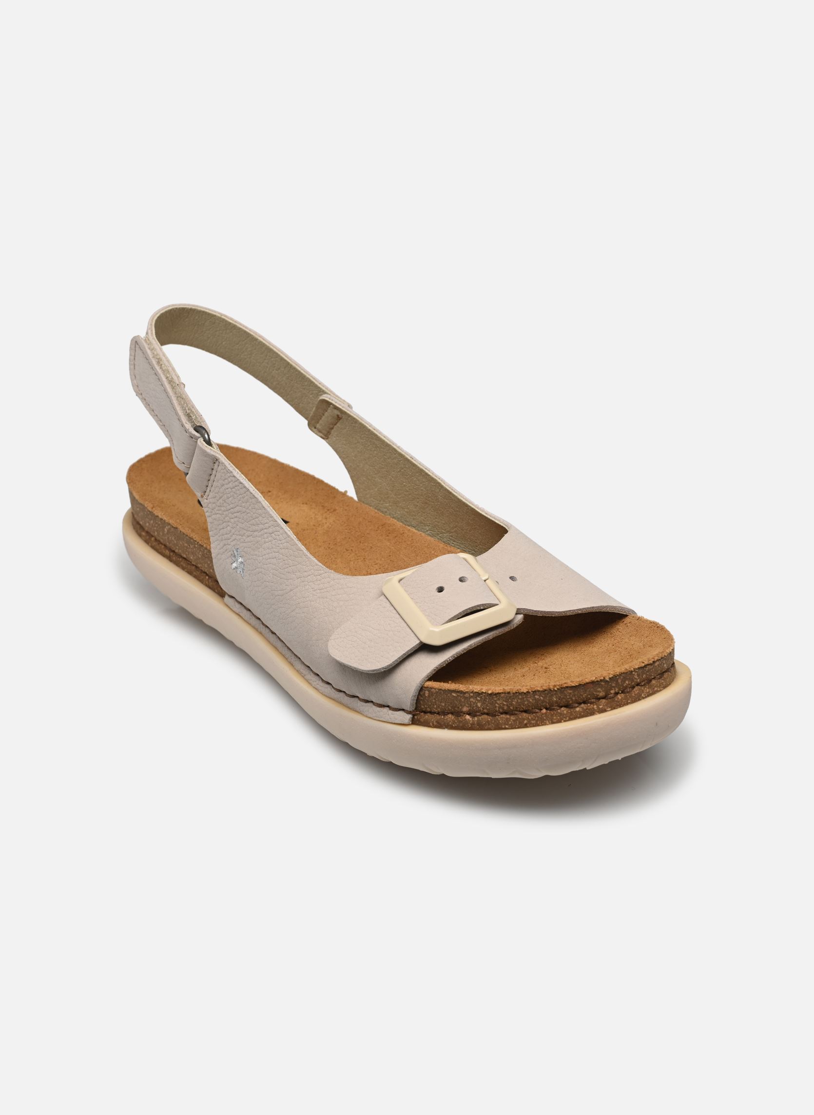 Sandales Compensées En Cuir Art - Pointure 38 Jaune - Occasion