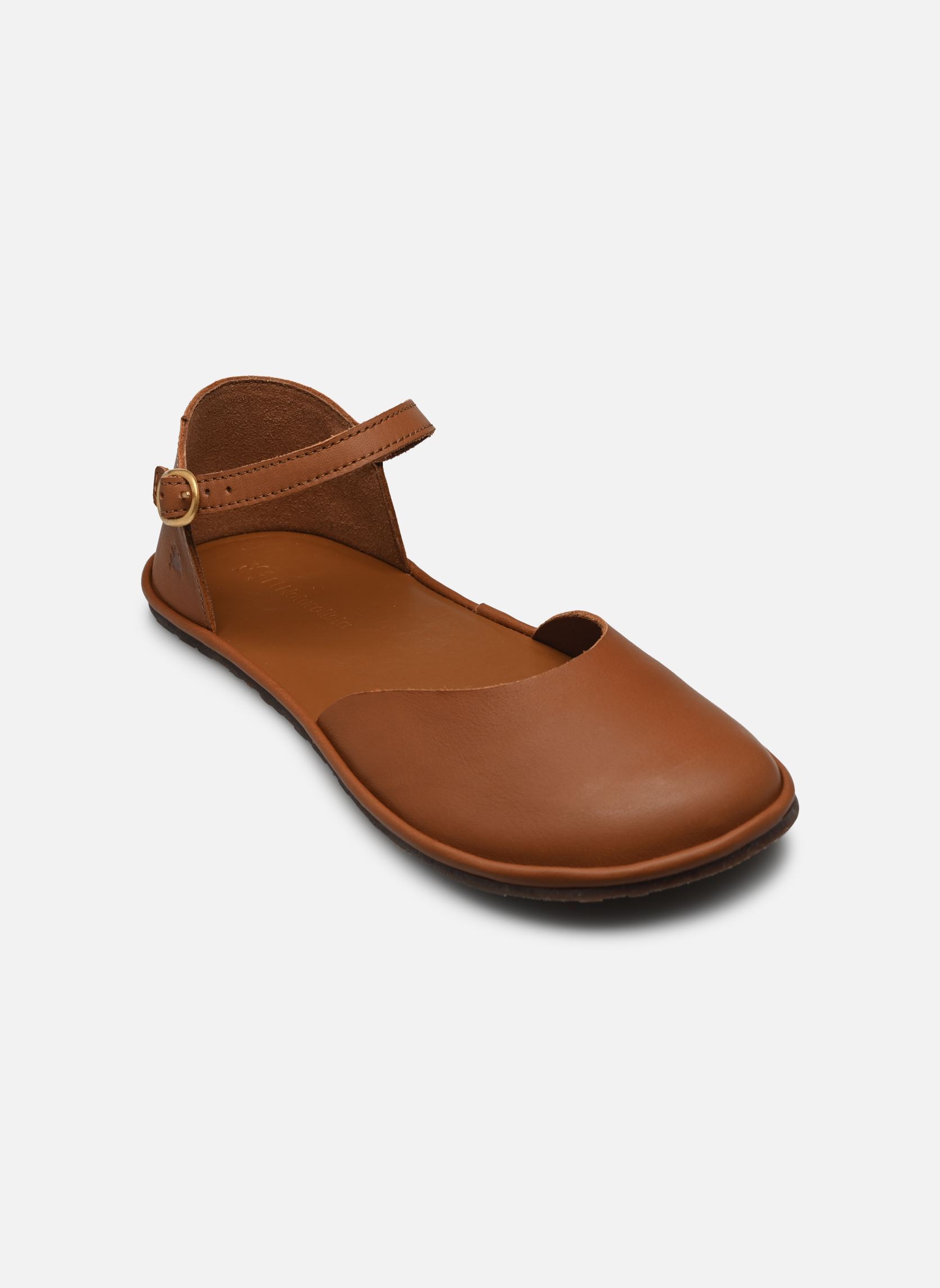 El Naturalista N5693 Tulp platte sandalen voor dames, Zwart, 36 EU