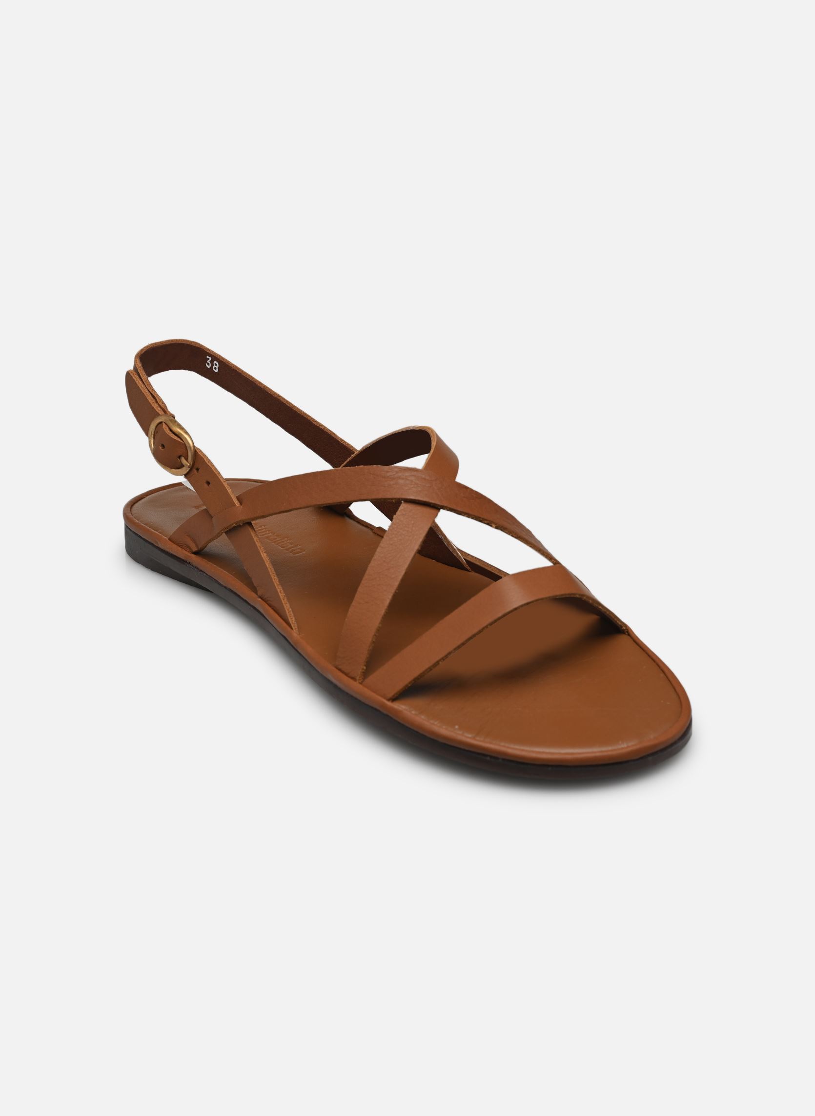 Sandalias planas Tulip N5694 mujer marrón El Naturalista Sandalias planas Tulip N5694 mujer marrón CUERO