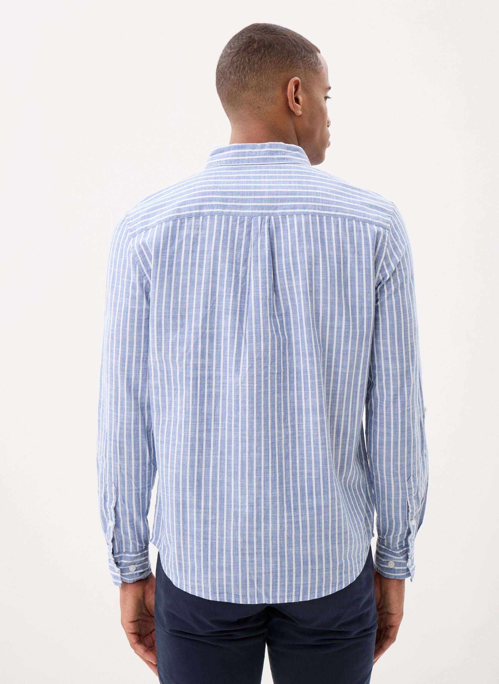 Hemden CHEPERFECT rayures heren blauw MADE BY Hemden CHEPERFECT rayures heren blauw STRIPESHIRT_BLEU