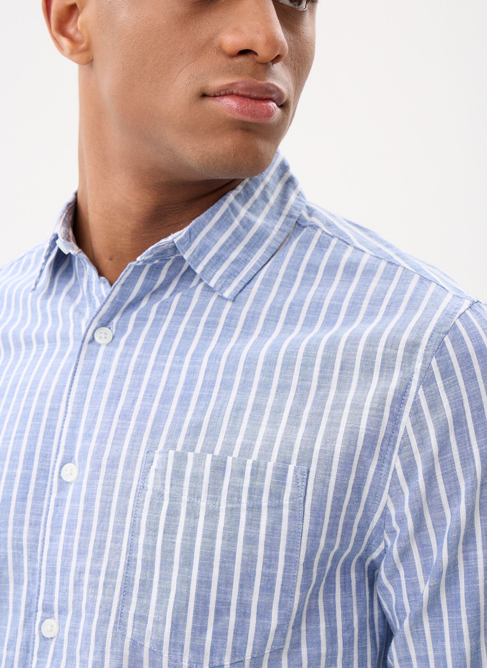 Hemden CHEPERFECT rayures heren blauw MADE BY Hemden CHEPERFECT rayures heren blauw STRIPESHIRT_BLEU