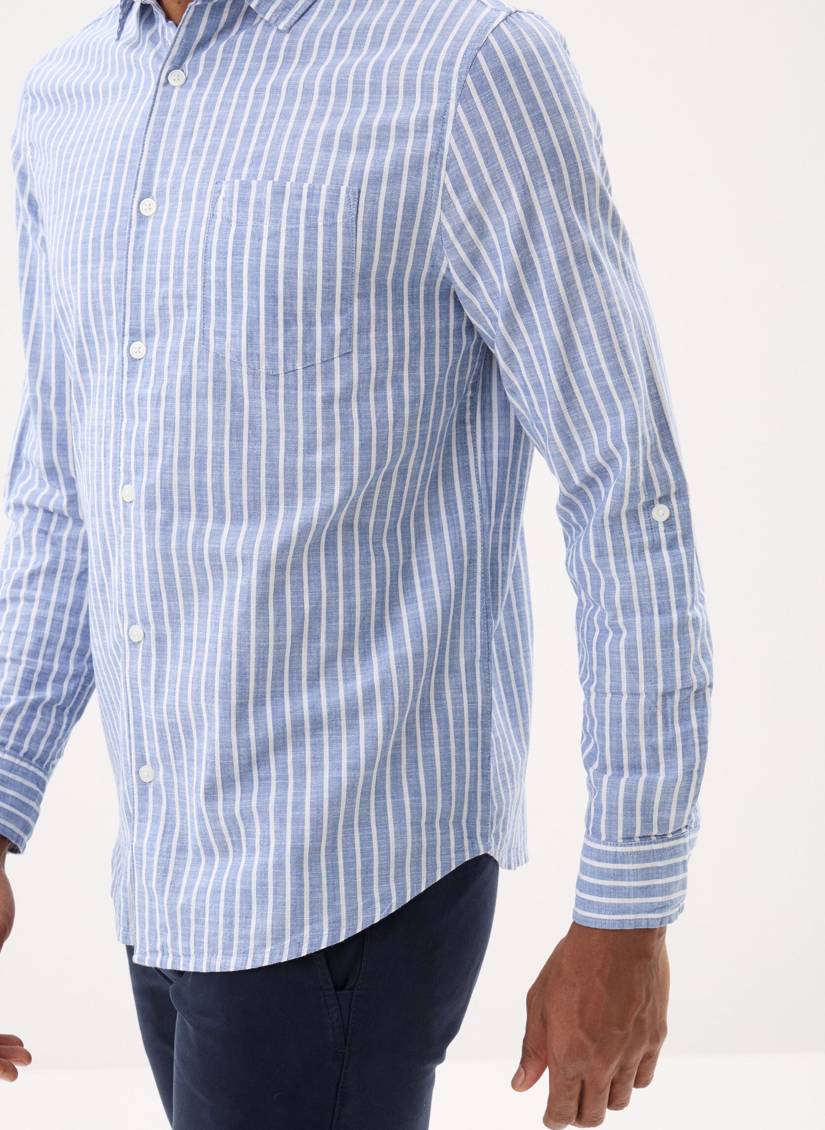 Hemden CHEPERFECT rayures heren blauw MADE BY Hemden CHEPERFECT rayures heren blauw STRIPESHIRT_BLEU