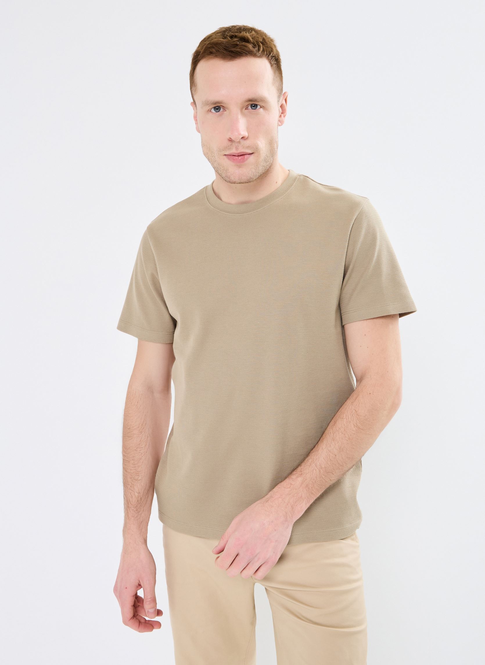 Tee-shirts manches courtes CHENICOM homme beige Marvin&Co Tee-shirts manches courtes CHENICOM homme beige Silver Sage