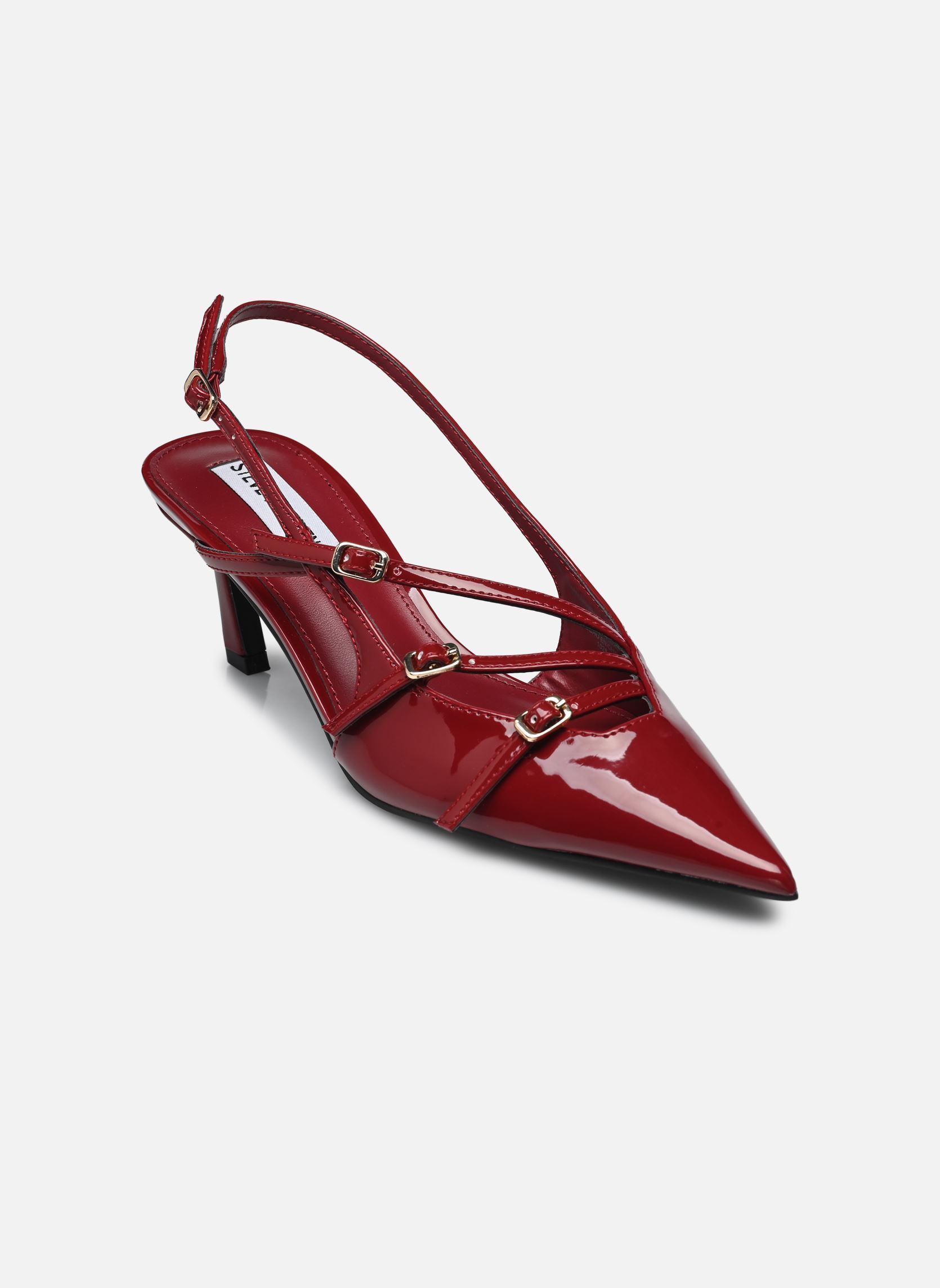 Zapatos de tacón con correas Liana mujer rojo Steve Madden Zapatos de tacón con correas Liana mujer rojo Wine Patent