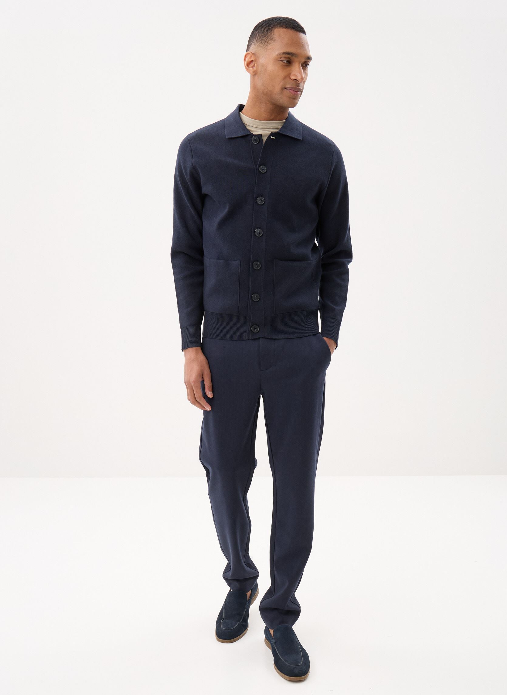 Gilets MON-CARDIGAN homme bleu Marvin&Co Gilets MON-CARDIGAN homme bleu SKY CAPTAIN