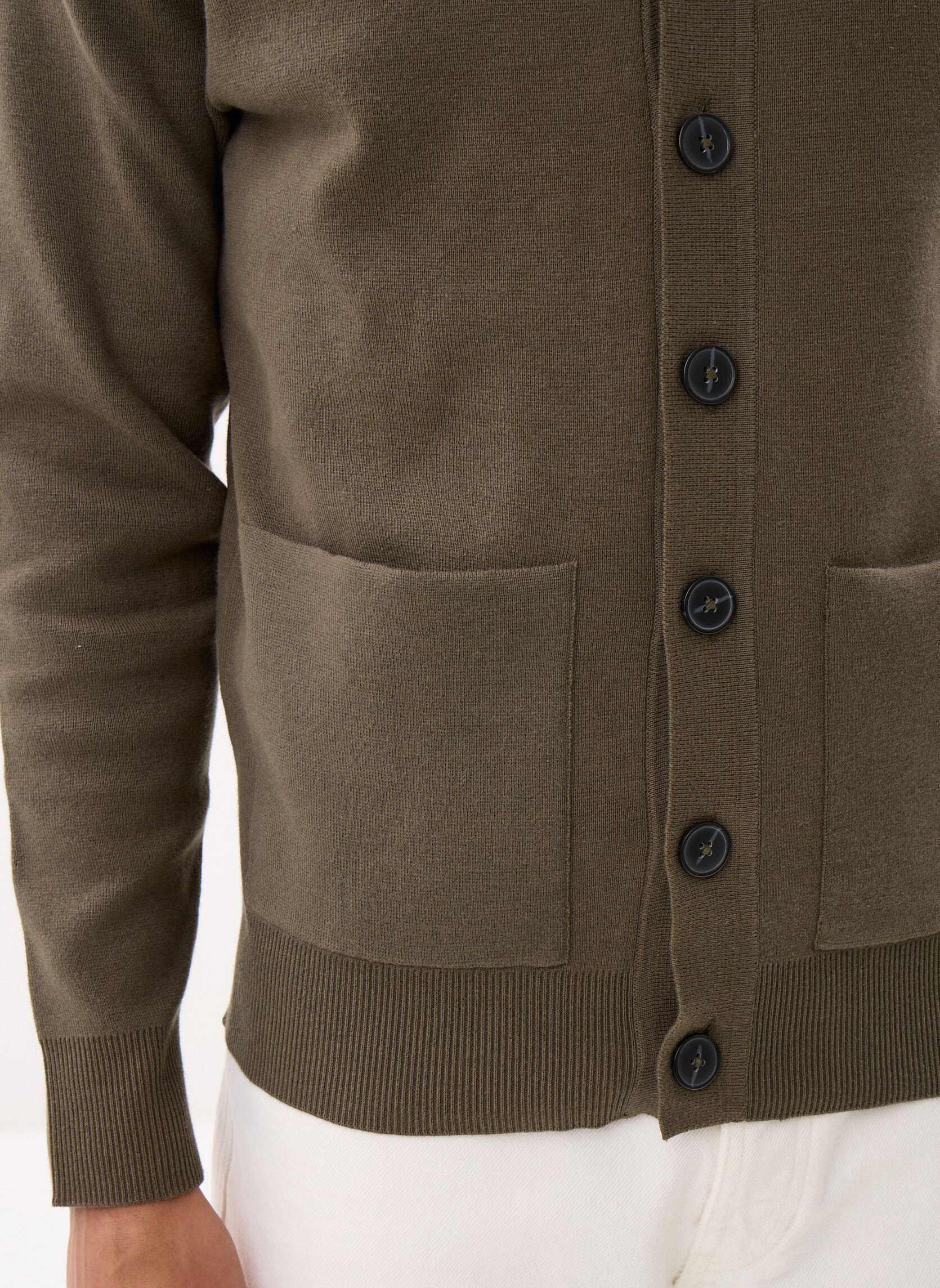 Gilets MON-CARDIGAN homme vert Marvin&Co Gilets MON-CARDIGAN homme vert BLACK OLIVE