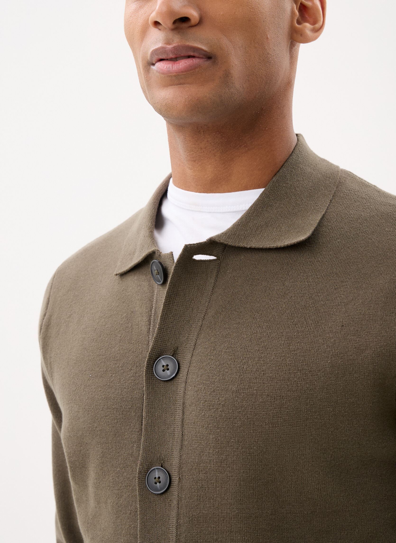 Gilets MON-CARDIGAN homme vert Marvin&Co Gilets MON-CARDIGAN homme vert BLACK OLIVE