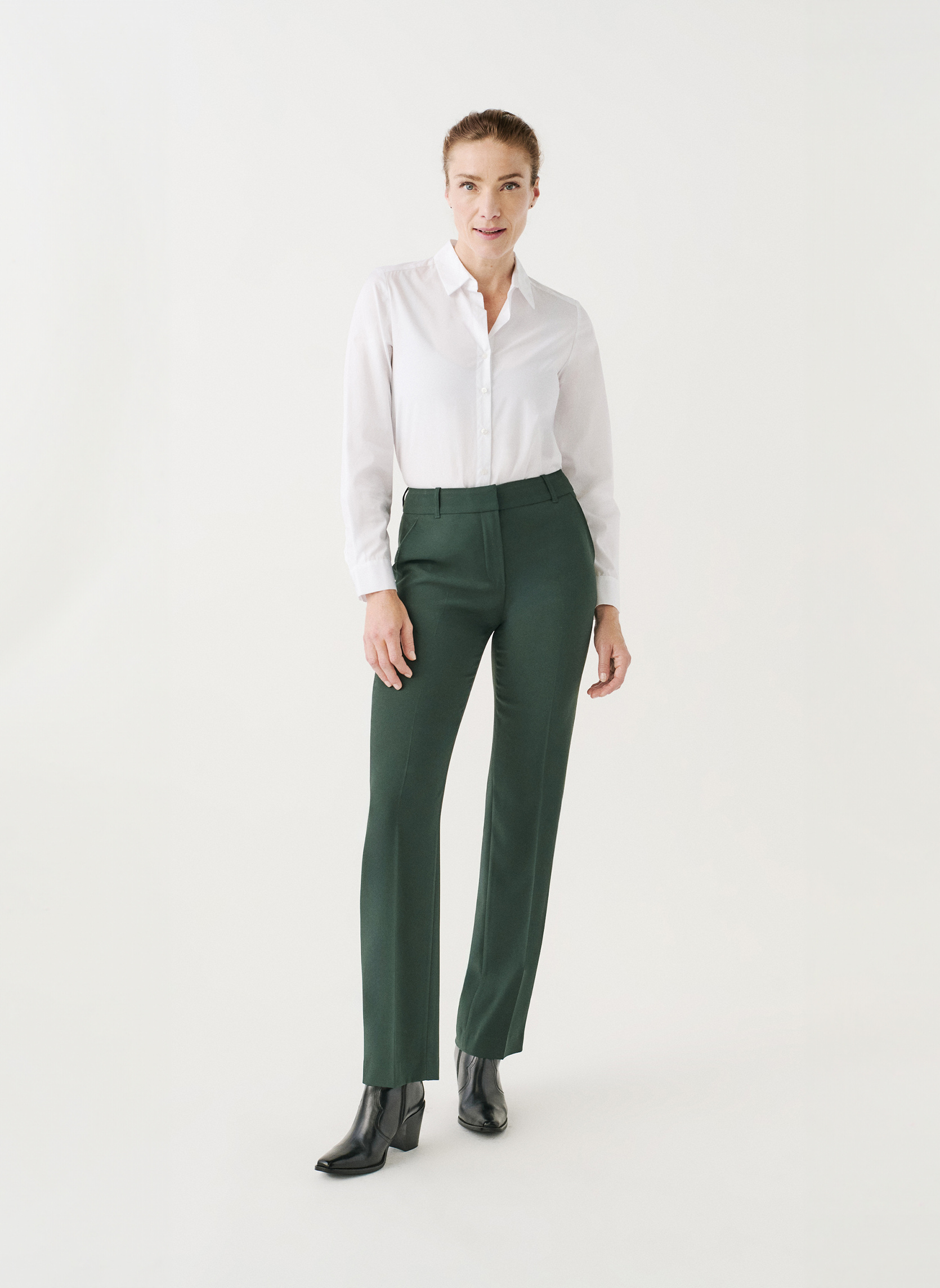 Pantalons droit 242P-PCLEMENT2 femme vert Caroll Pantalons droit 242P-PCLEMENT2 femme vert Vert foncé