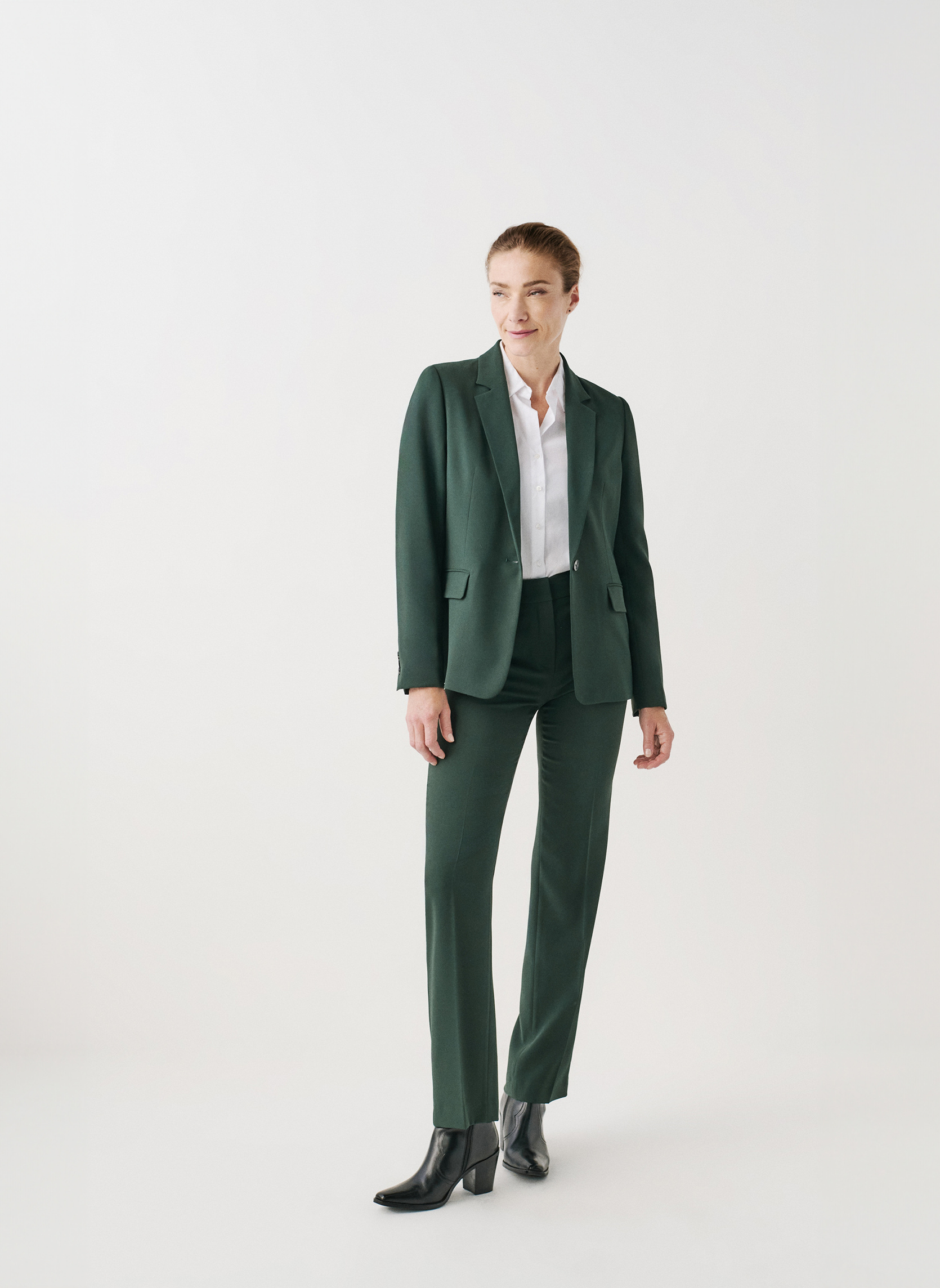Pantalons droit 242P-PCLEMENT2 femme vert Caroll Pantalons droit 242P-PCLEMENT2 femme vert Vert foncé