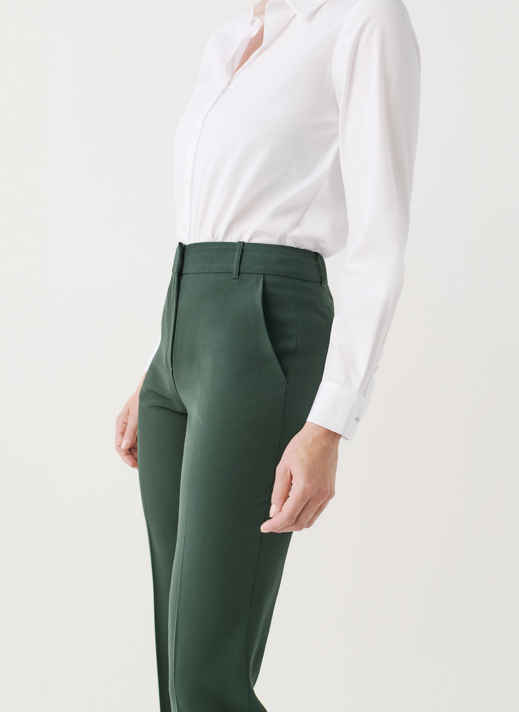 Pantalons droit 242P-PCLEMENT2 femme vert Caroll Pantalons droit 242P-PCLEMENT2 femme vert Vert foncé