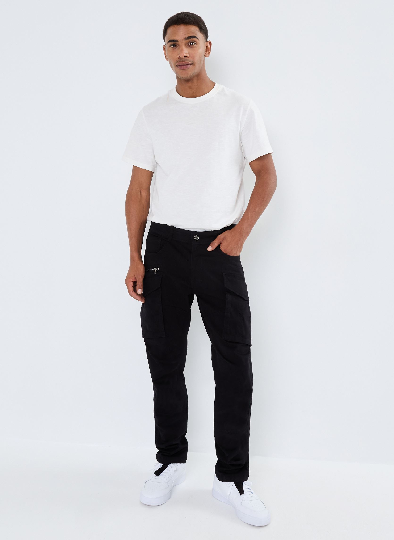 Cargo Jeans Herren Schwarz