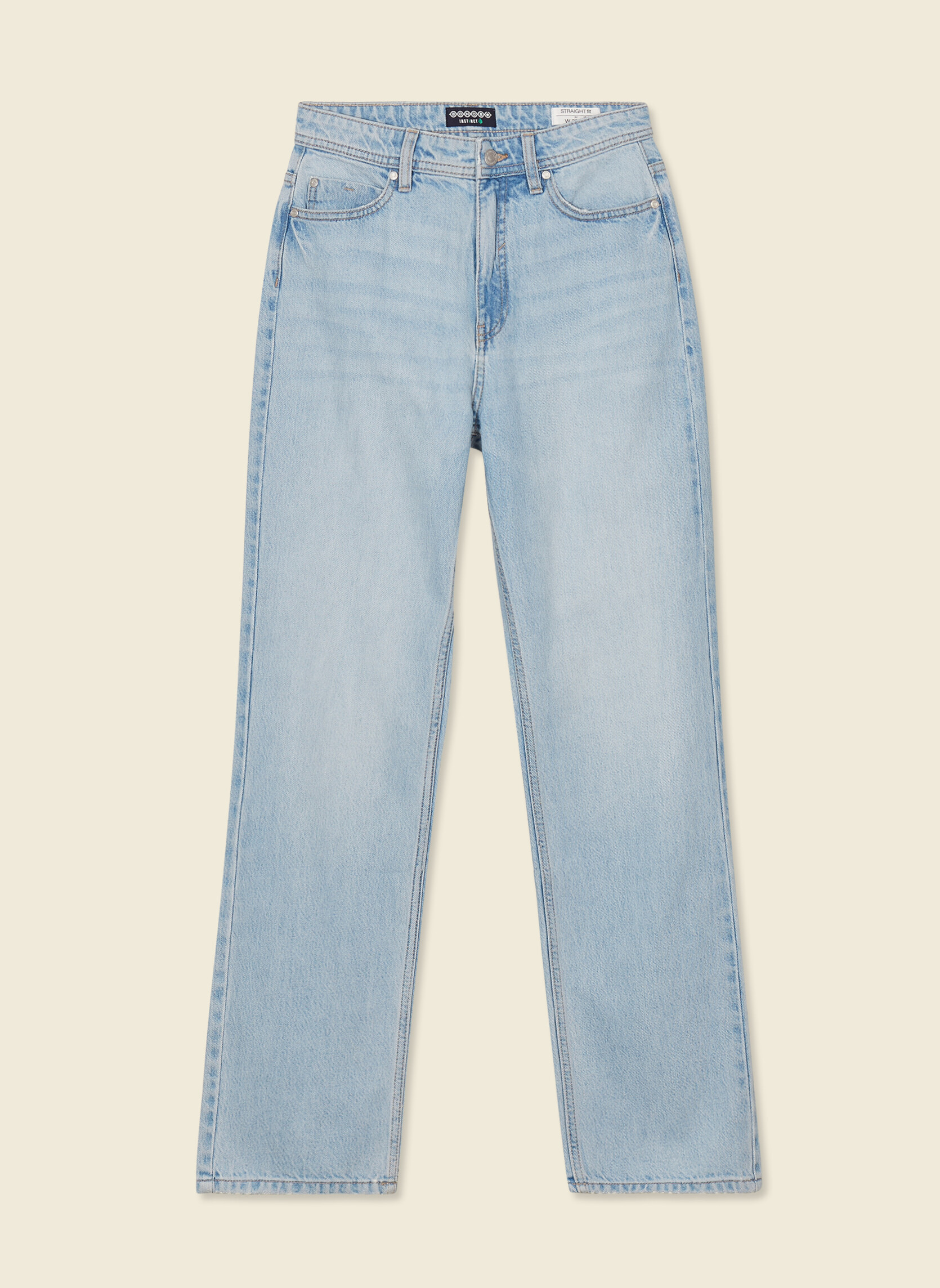 Jeans droit LONDON-EASY femme bleu Bonobo Jeans droit LONDON-EASY femme bleu Bleu clair