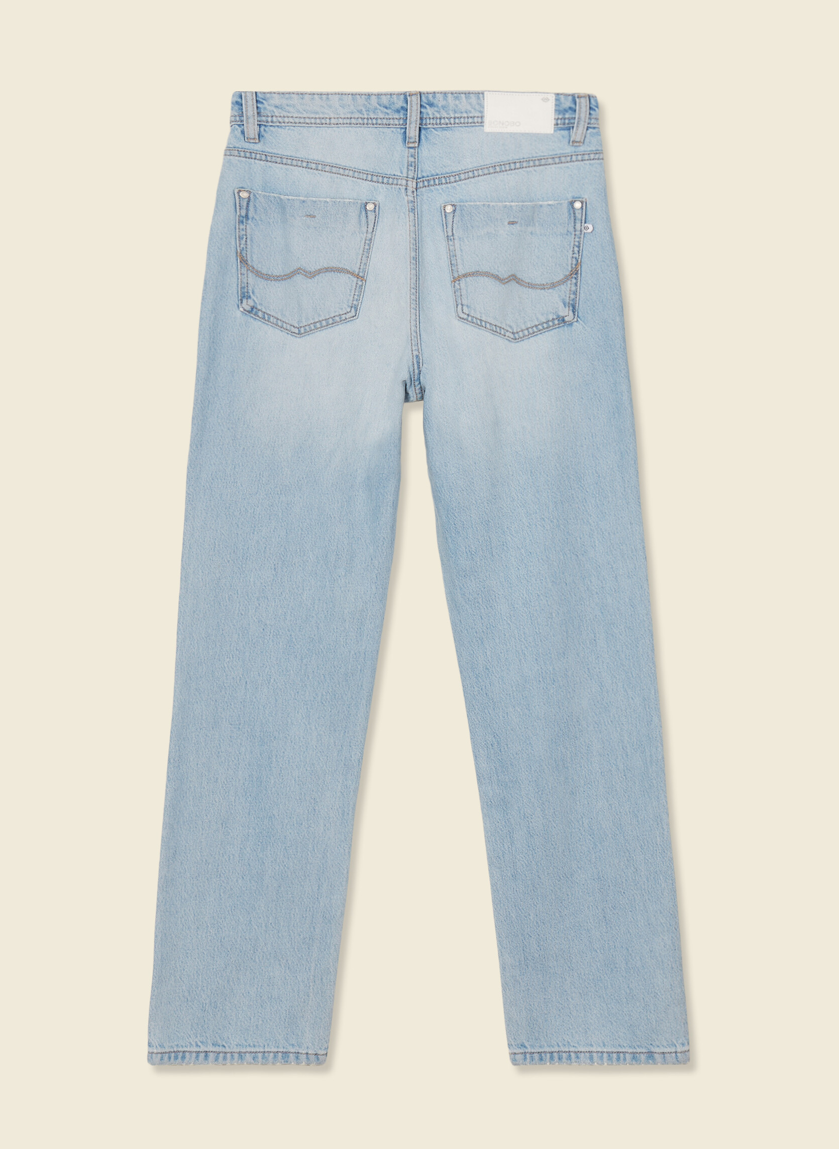 Jeans droit LONDON-EASY femme bleu Bonobo Jeans droit LONDON-EASY femme bleu Bleu clair