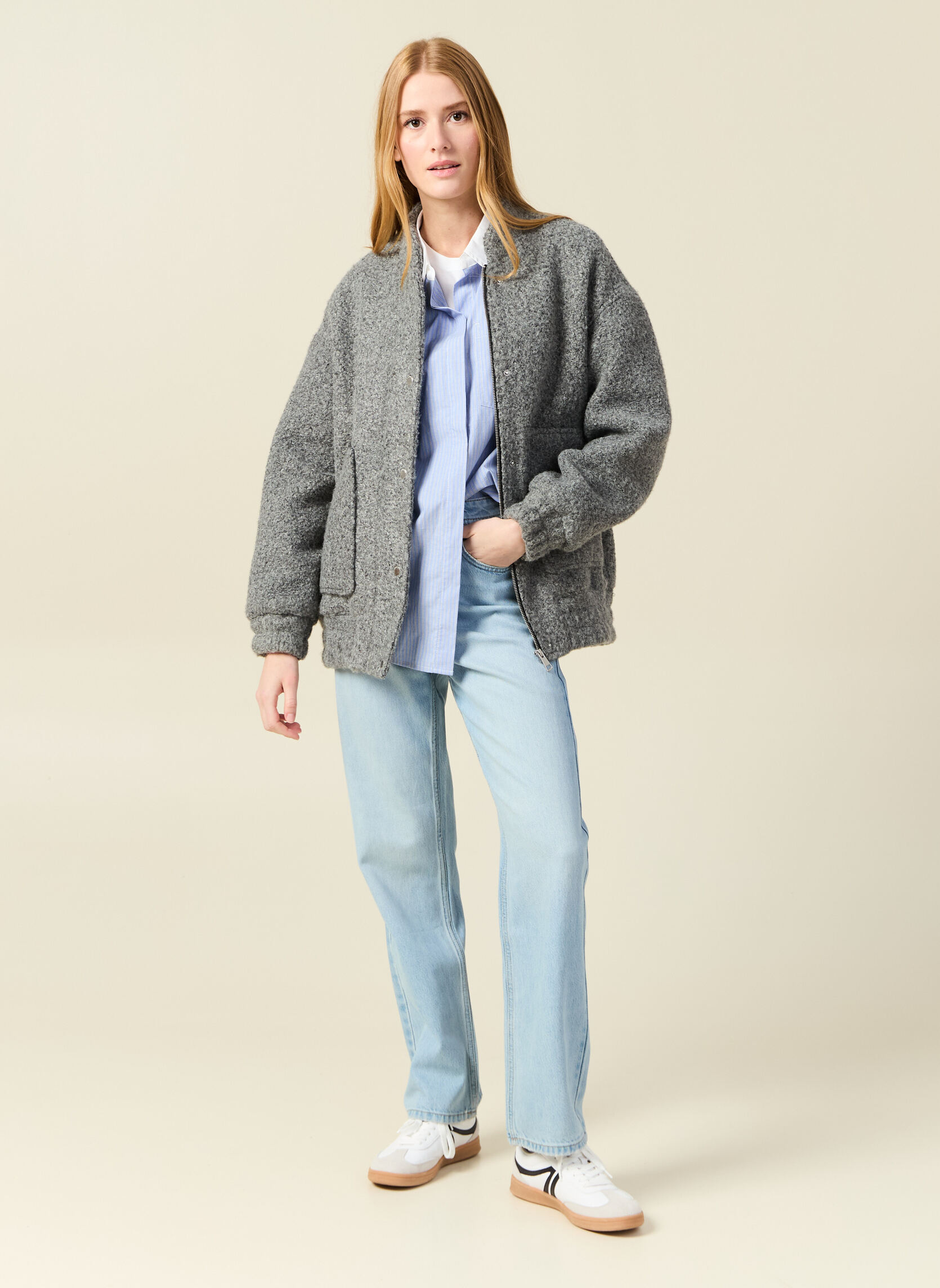Jeans droit LONDON-EASY femme bleu Bonobo Jeans droit LONDON-EASY femme bleu Bleu clair