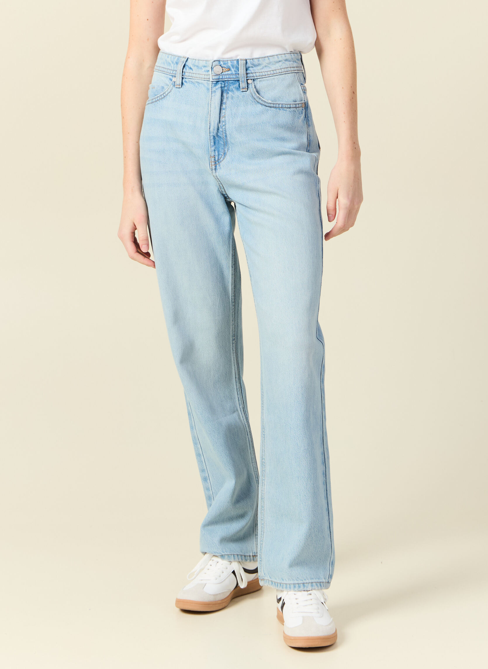 Jeans droit LONDON-EASY femme bleu Bonobo Jeans droit LONDON-EASY femme bleu Bleu clair