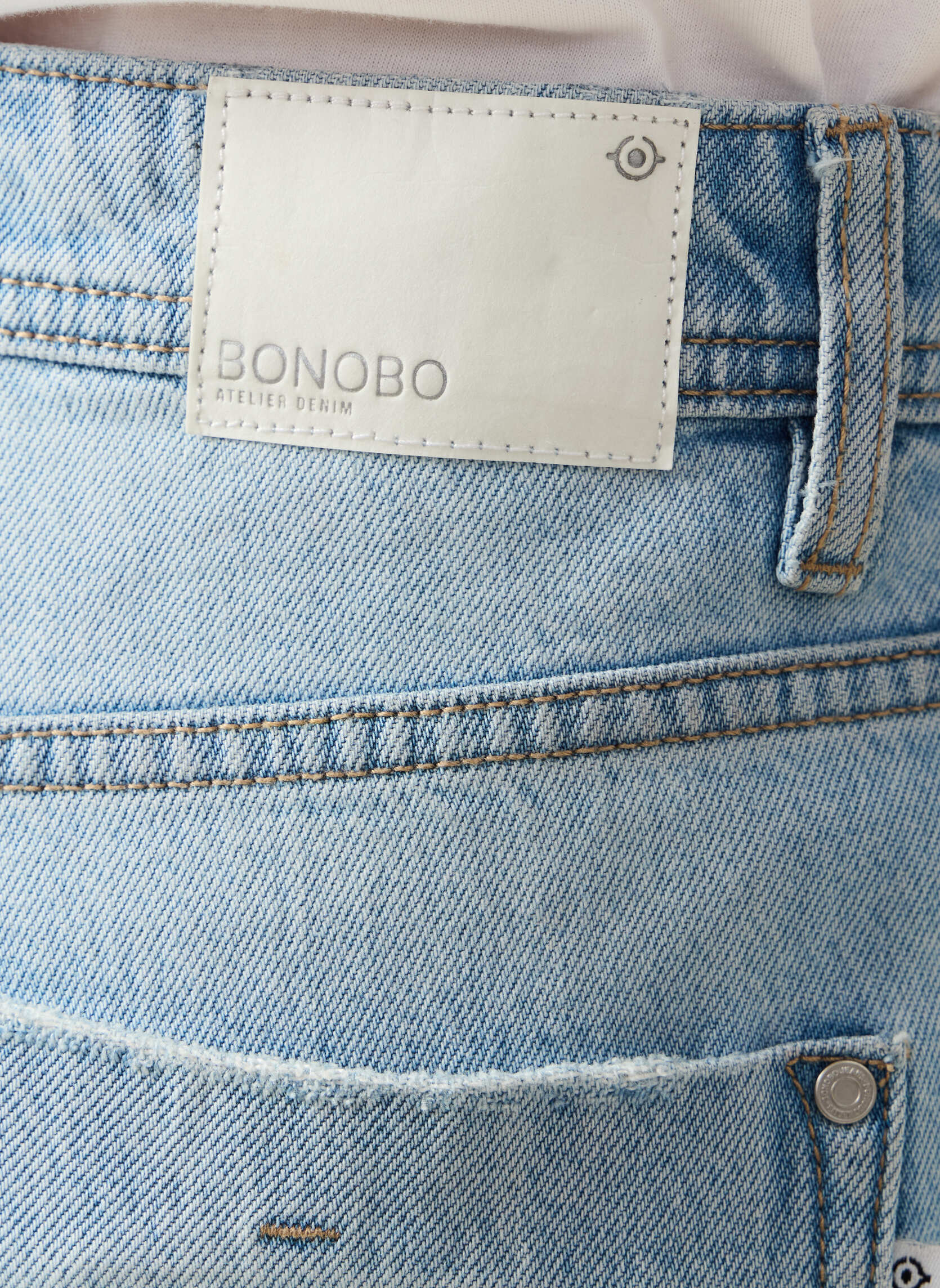 Jeans droit LONDON-EASY femme bleu Bonobo Jeans droit LONDON-EASY femme bleu Bleu clair
