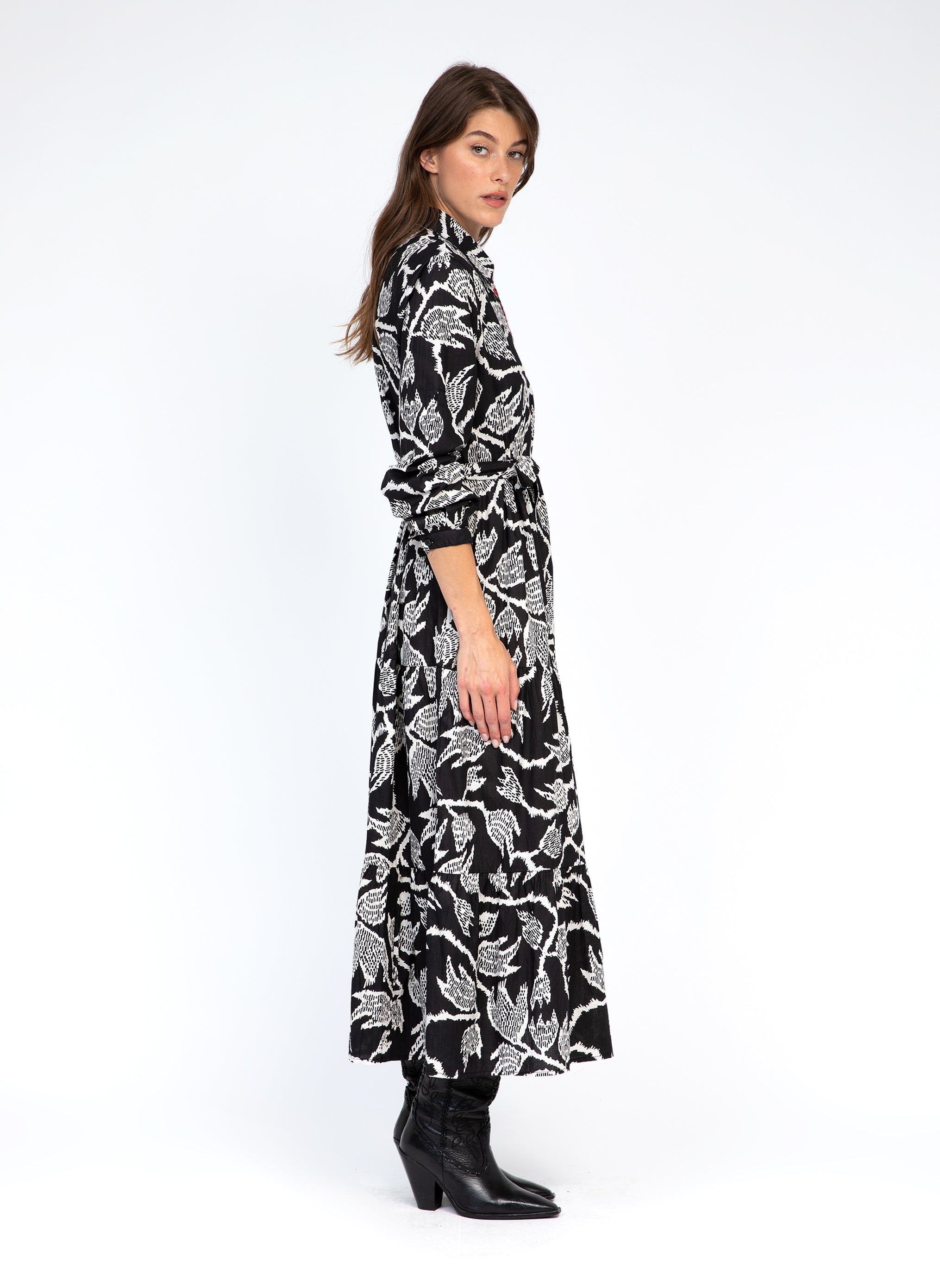 An'ge Robes ROBE LONGUE OLINTO nabilo noir femme noir | Sarenza France