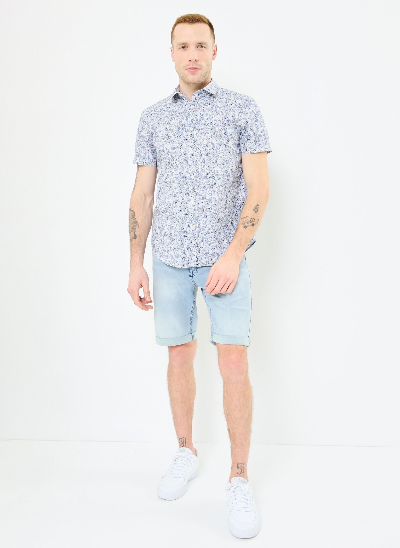 Chemises CFLEURI homme bleu MADE BY Chemises CFLEURI homme bleu FLEURI1COLTRAME OCEANA