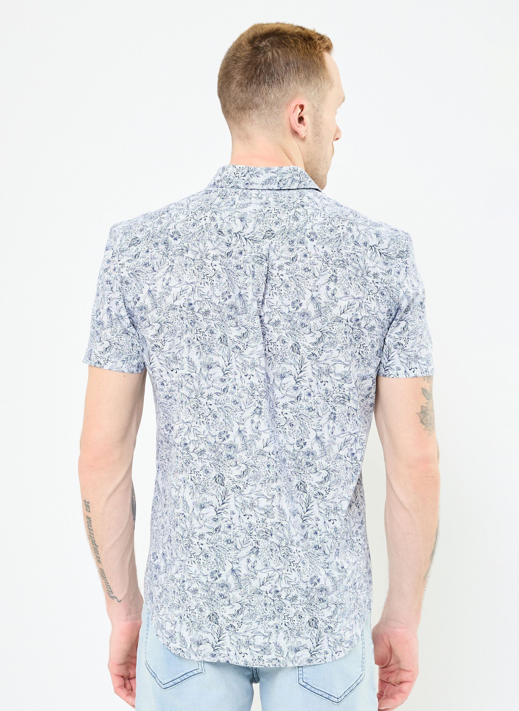 Chemises CFLEURI homme bleu MADE BY Chemises CFLEURI homme bleu FLEURI1COLTRAME OCEANA