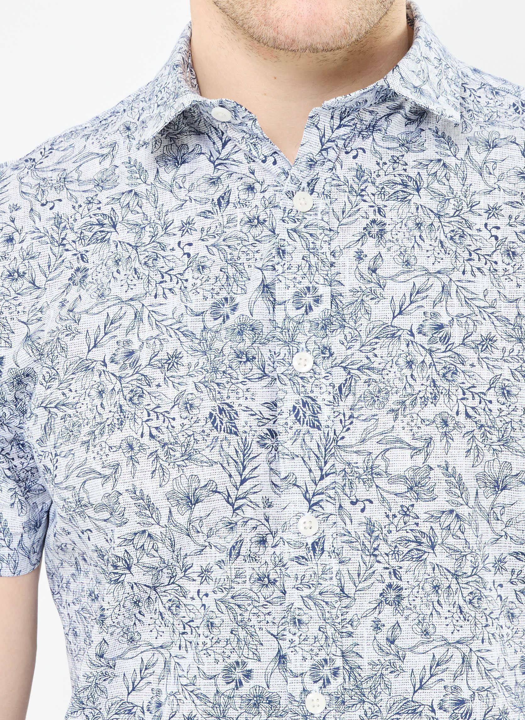 Chemises CFLEURI homme bleu MADE BY Chemises CFLEURI homme bleu FLEURI1COLTRAME OCEANA