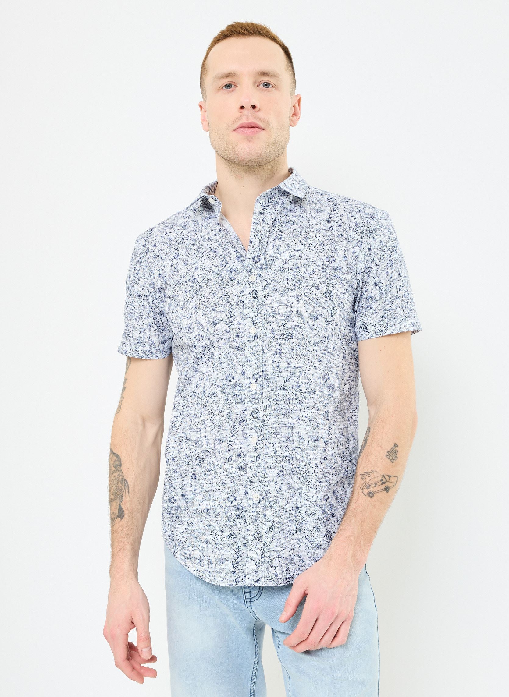 Chemises CFLEURI homme bleu MADE BY Chemises CFLEURI homme bleu FLEURI1COLTRAME OCEANA