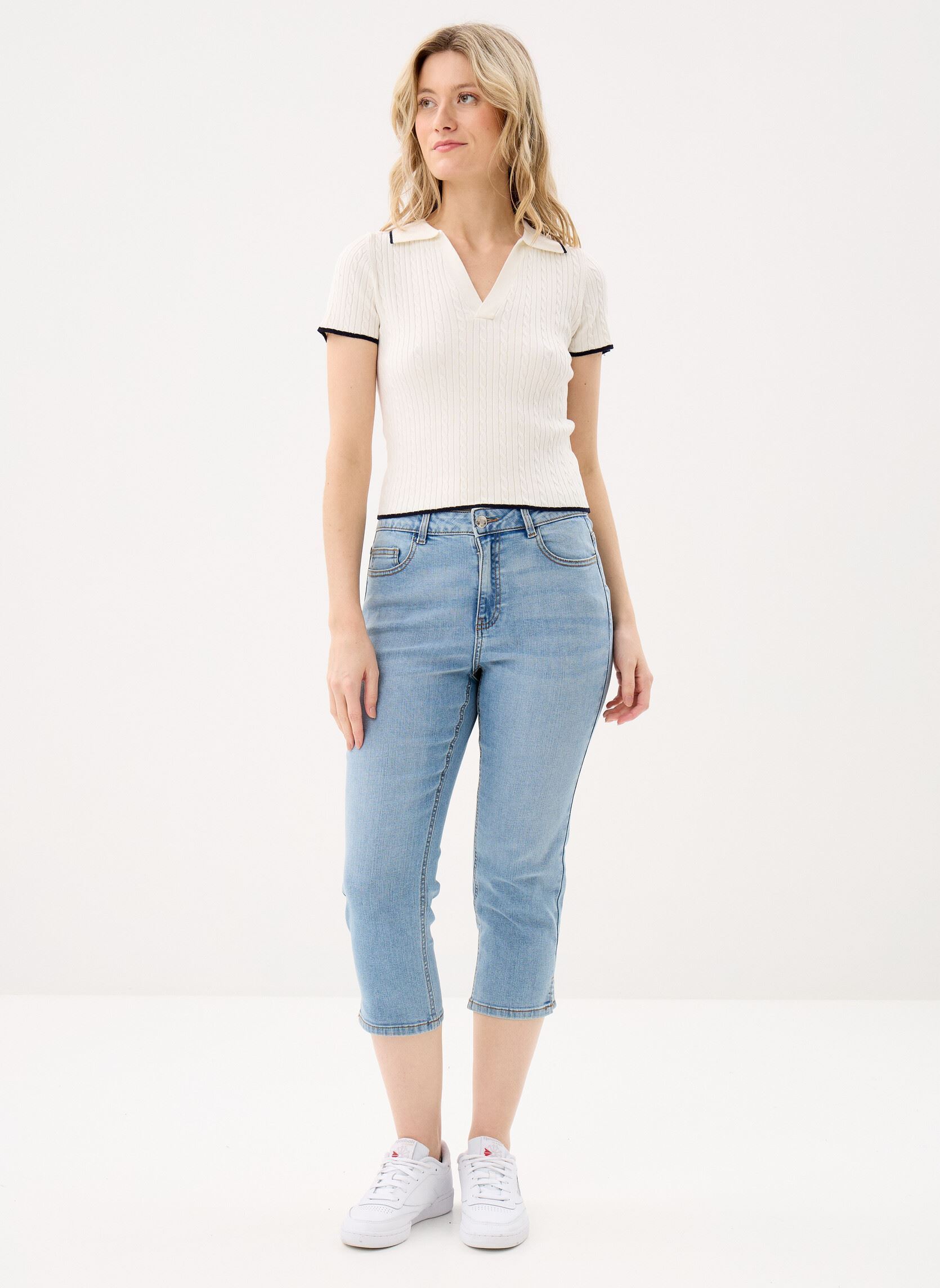 Jeans slim e skinny PECORSAIRE donna blu MADE BY Jeans slim e skinny PECORSAIRE donna blu DENIM DOUBLE STONE
