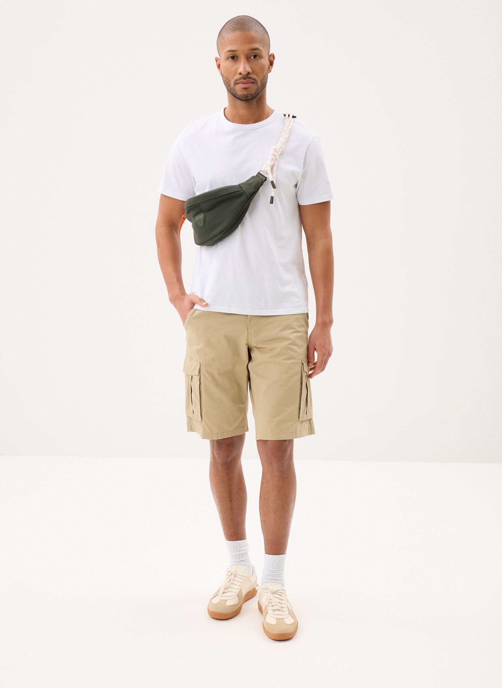 Shorts SHORT-CARGO heren beige MADE BY Shorts SHORT-CARGO heren beige TWILL