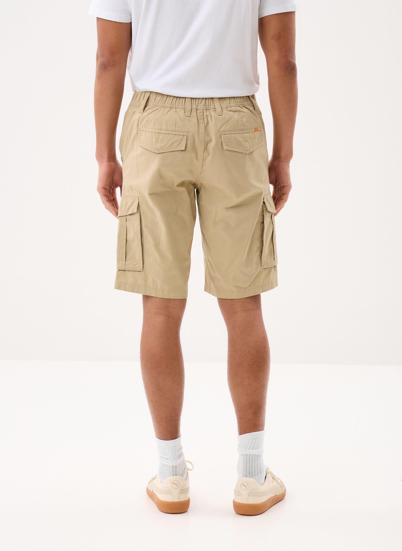 Shorts SHORT-CARGO heren beige MADE BY Shorts SHORT-CARGO heren beige TWILL