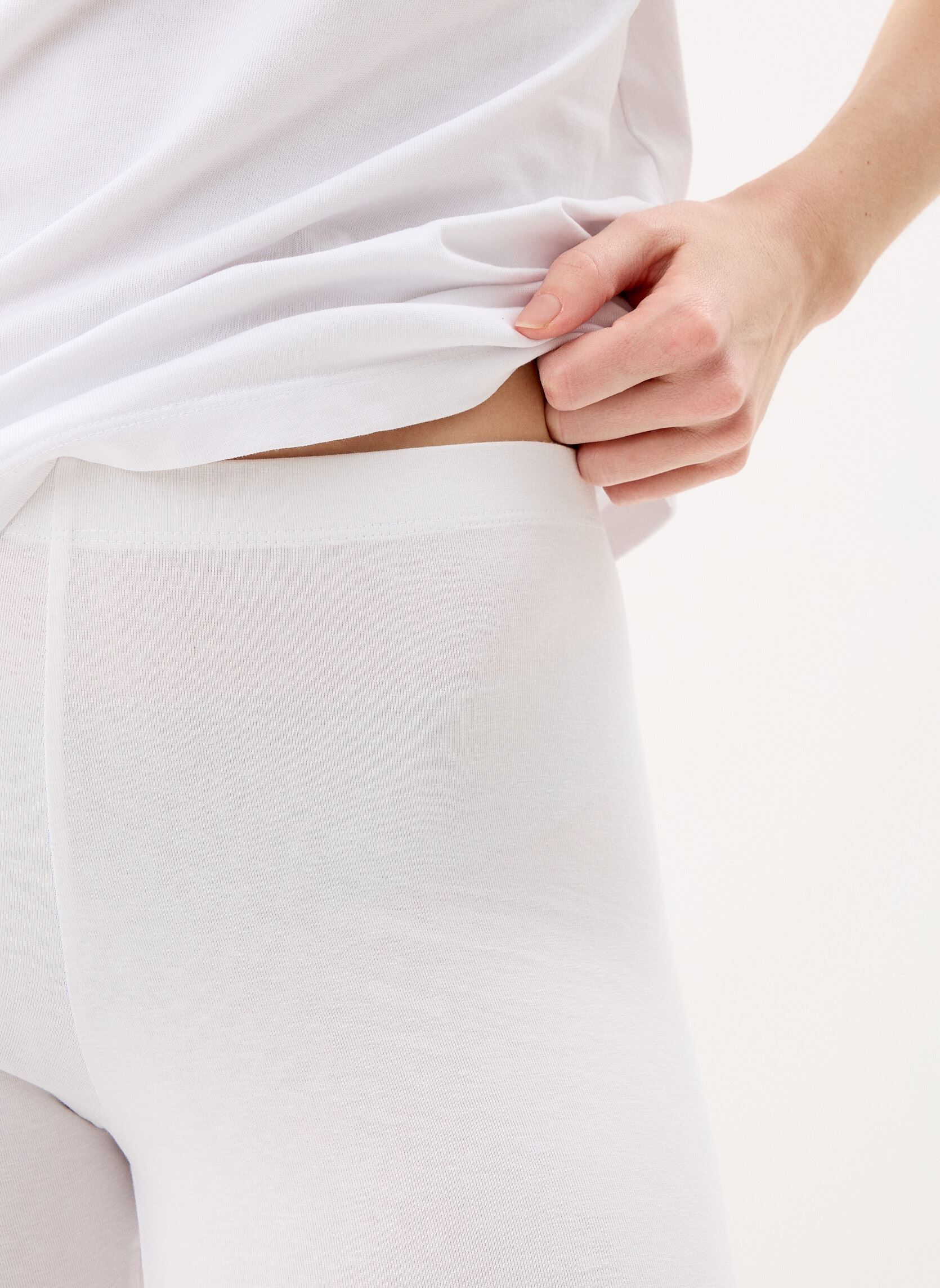 Leggings PANTALON-LEGGING-CHEVILLE femme blanc MADE BY Leggings PANTALON-LEGGING-CHEVILLE femme blanc BLANC