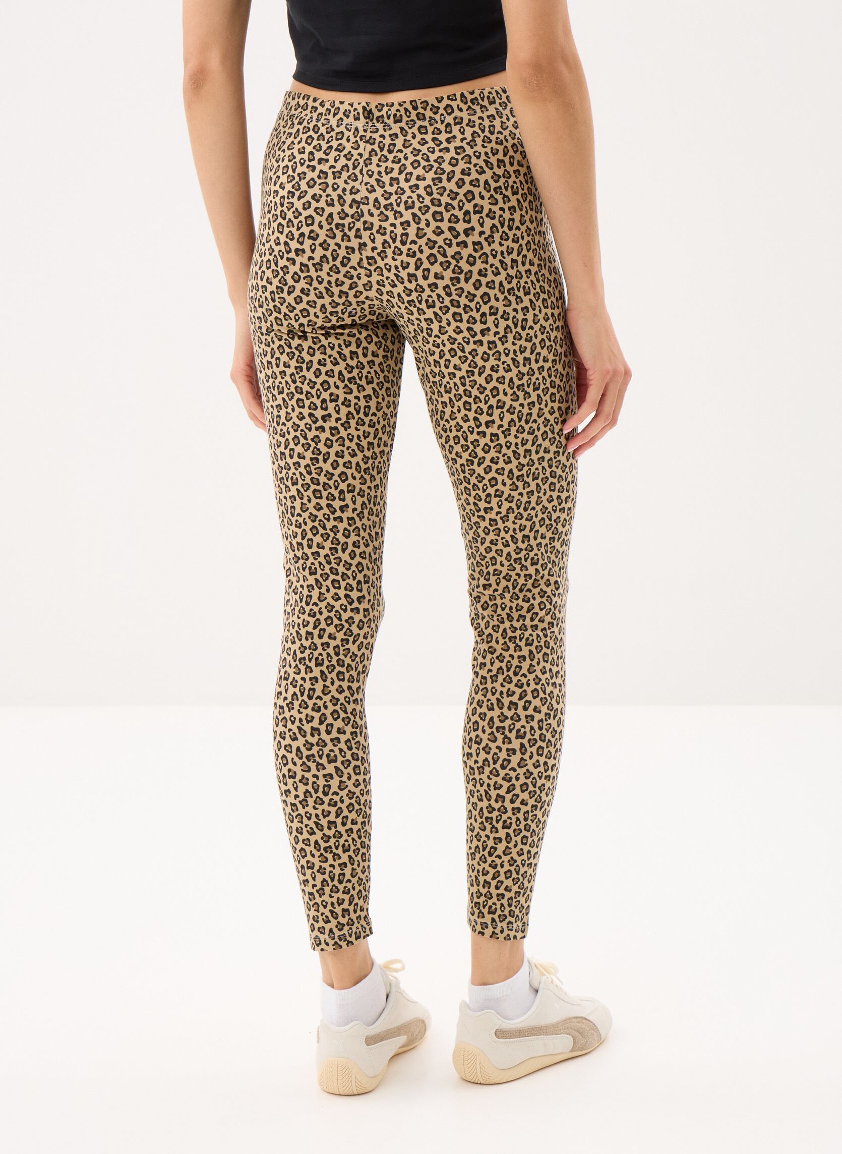 Leggings PANTALON-LEGGING-CHEVILLE dames bruin MADE BY Leggings PANTALON-LEGGING-CHEVILLE dames bruin IMP_MICROLEO_CORNSTALK