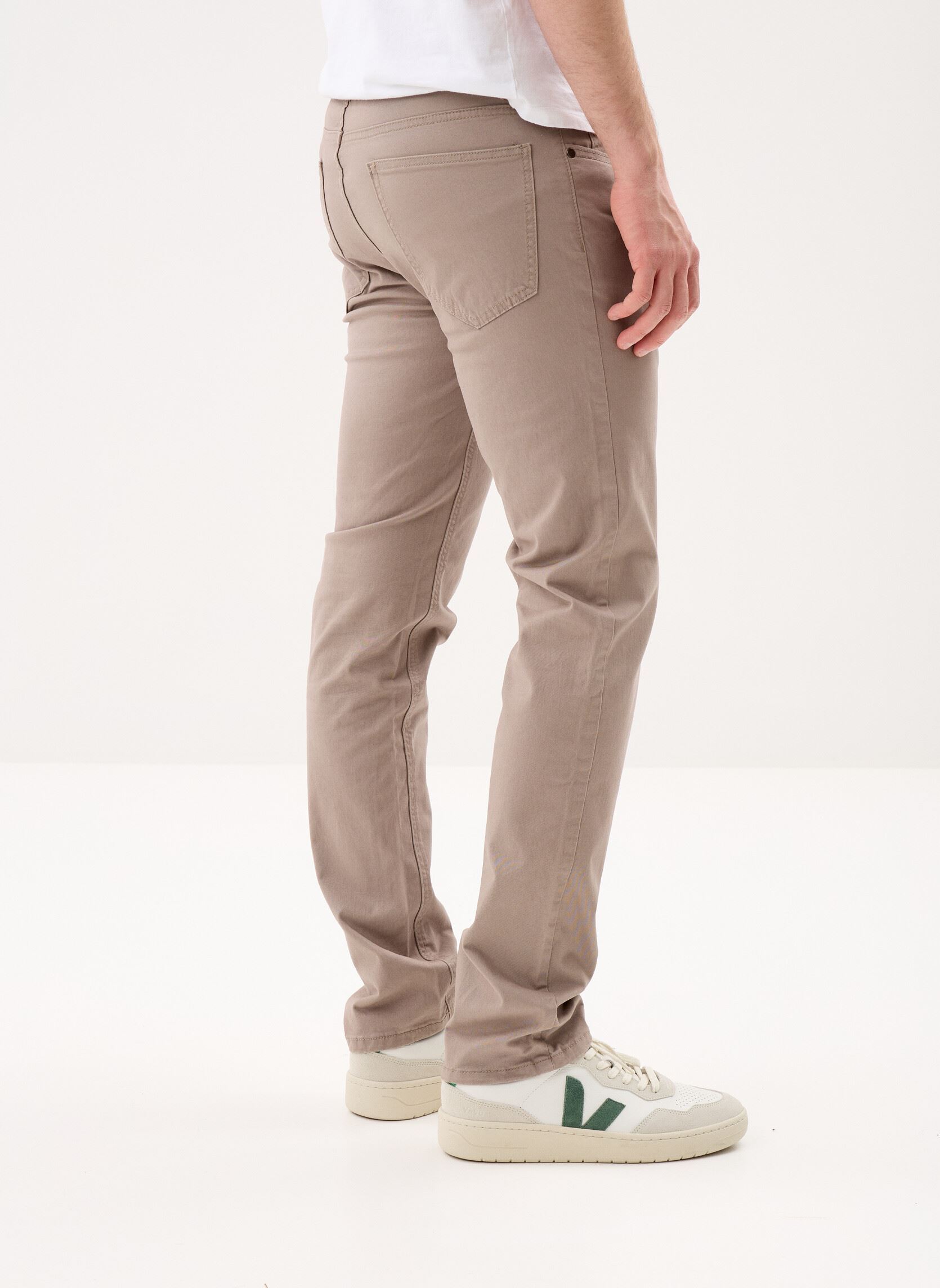 Pantalons droits PANTALON-TWILL homme marron MADE BY Pantalons droits PANTALON-TWILL homme marron Taupe