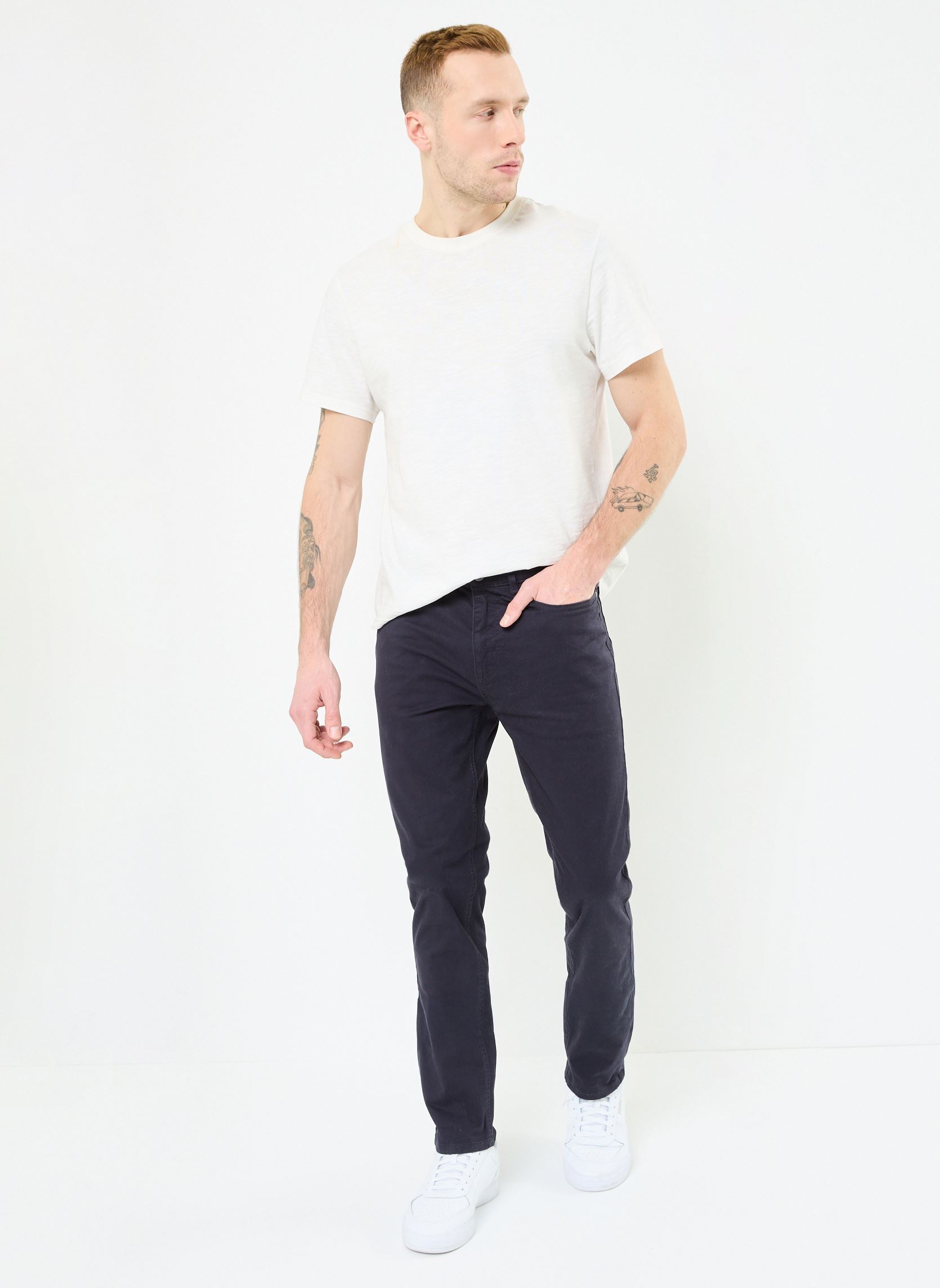 Straight Leg Hosen PANTALON-TWILL herren blau MADE BY Straight Leg Hosen PANTALON-TWILL herren blau BLEU MARINE